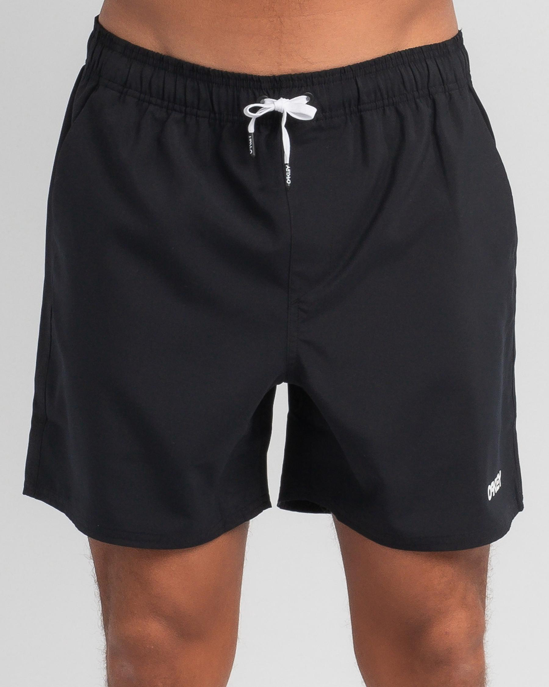Shop Oakley New Ace Volley Board Shorts In Blackout Fast Shipping