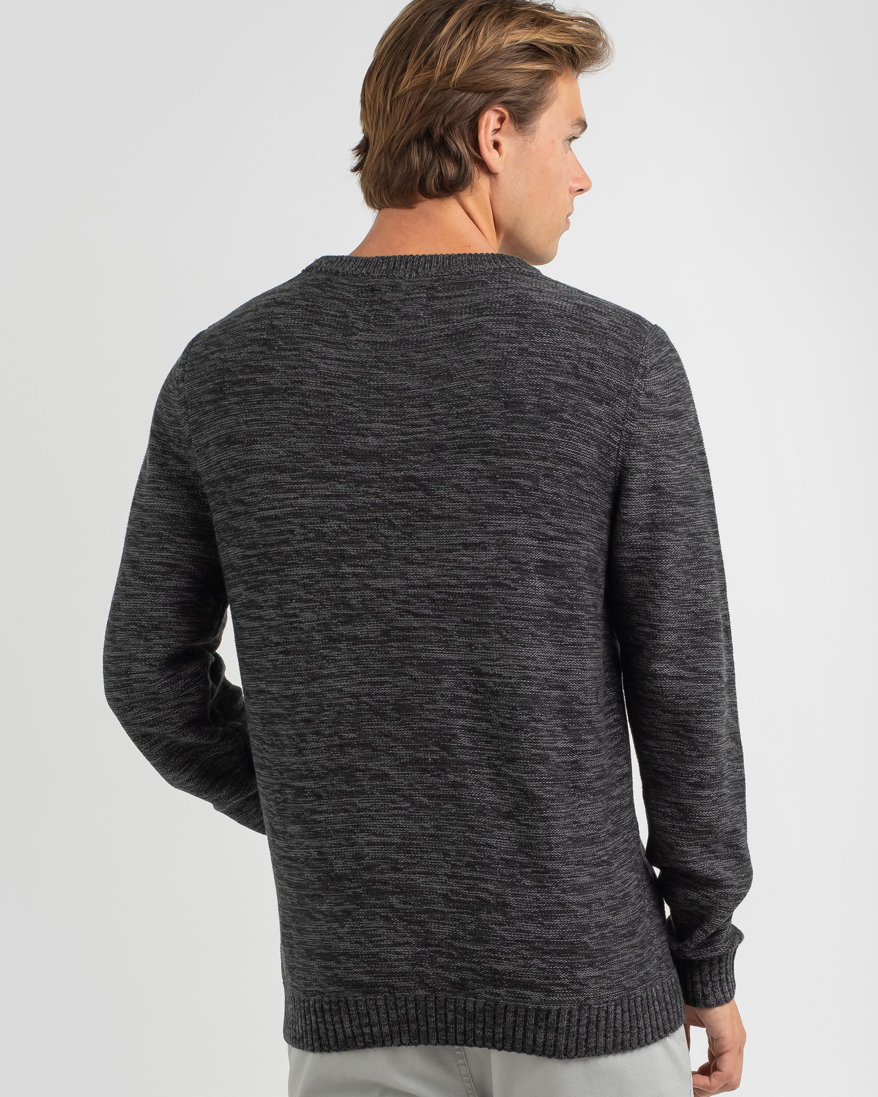 Shop Rusty Skyliner Crew Knit Sweatshirt In Charcoal - Fast Shipping ...