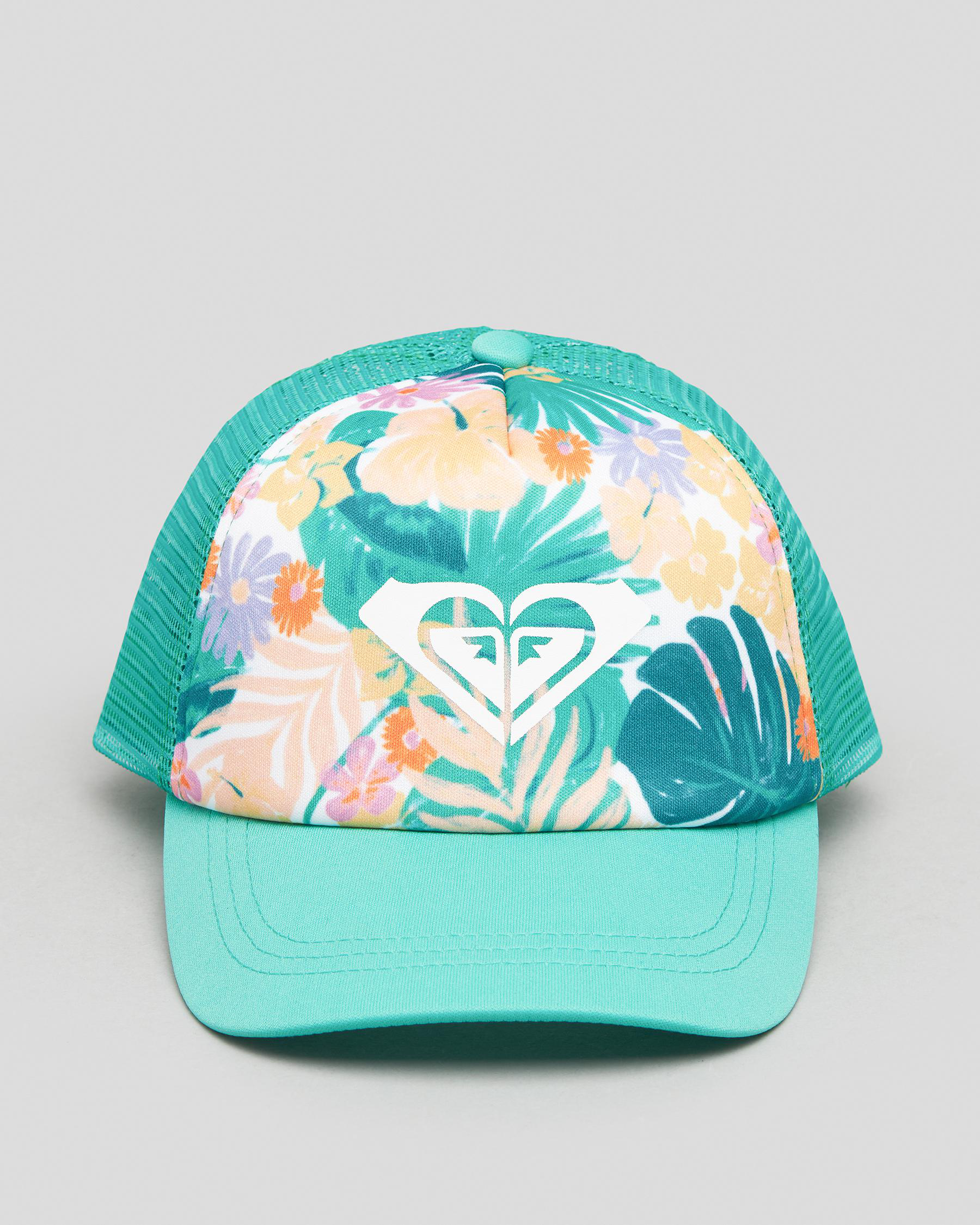 Roxy Toddlers\' Sweet Emotion States FREE* Beach Returns United - & City Trails Mint Shipping - Tropical Easy In Cap Trucker