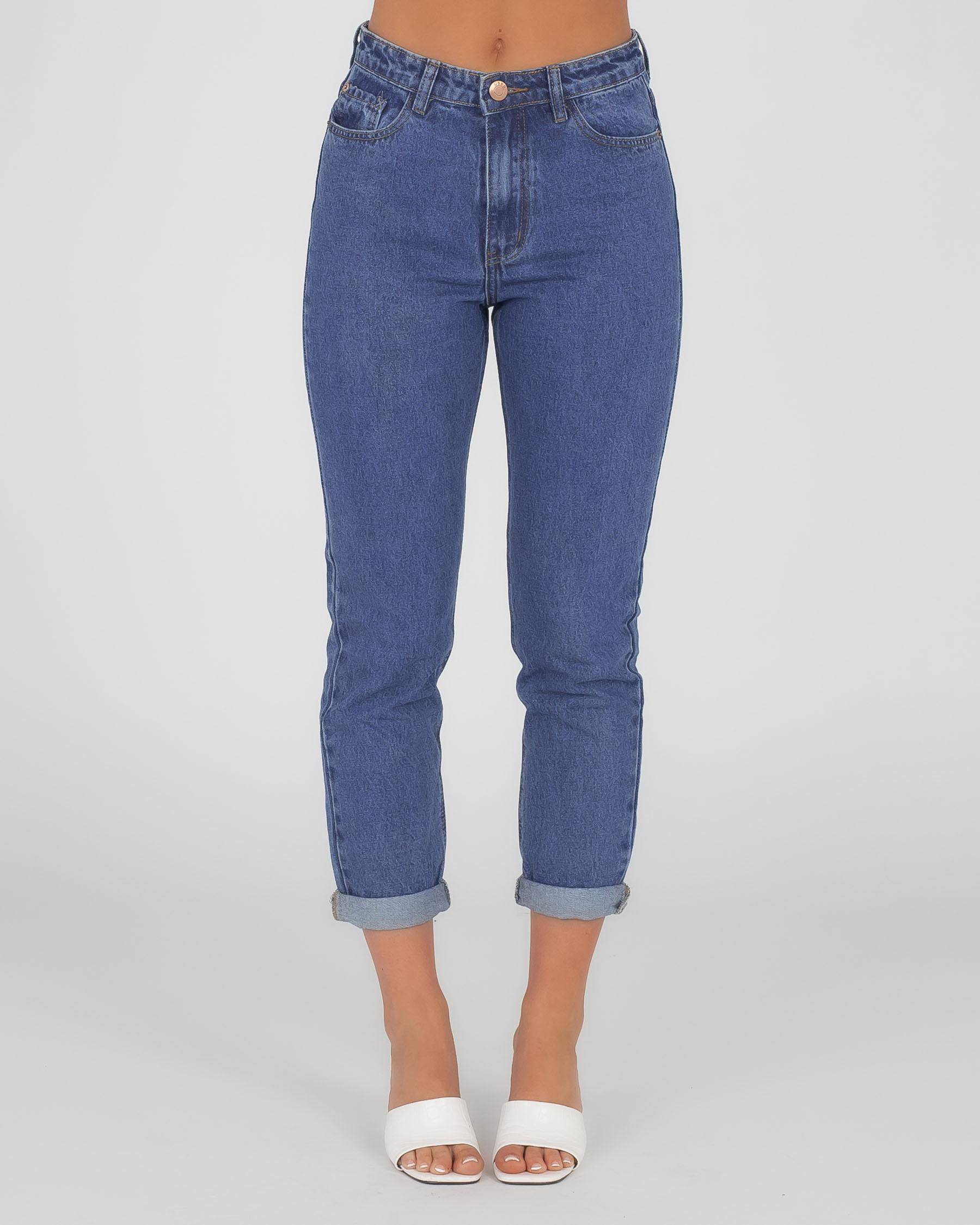 Used Dixon Mom Jeans In Dark Mid City Beach Australia