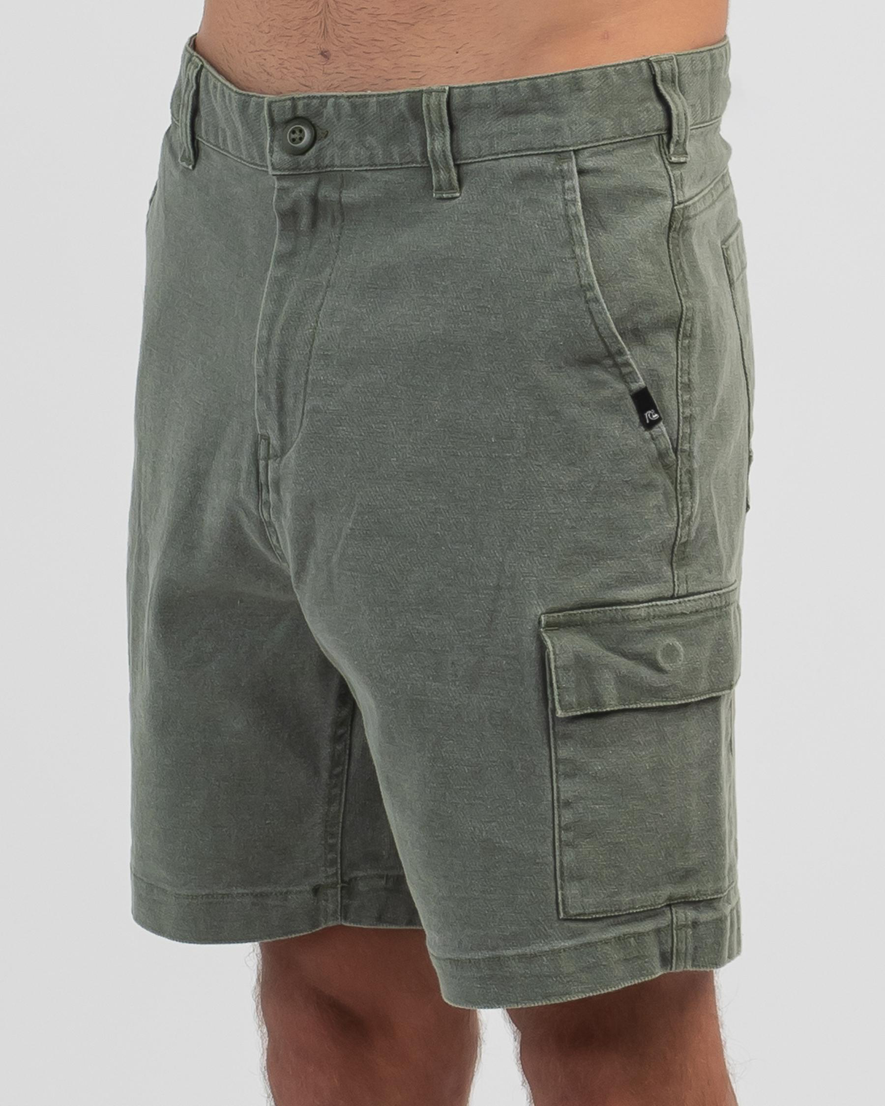 Shop Quiksilver Crowded Cargo Shorts In Thyme - Fast Shipping & Easy ...