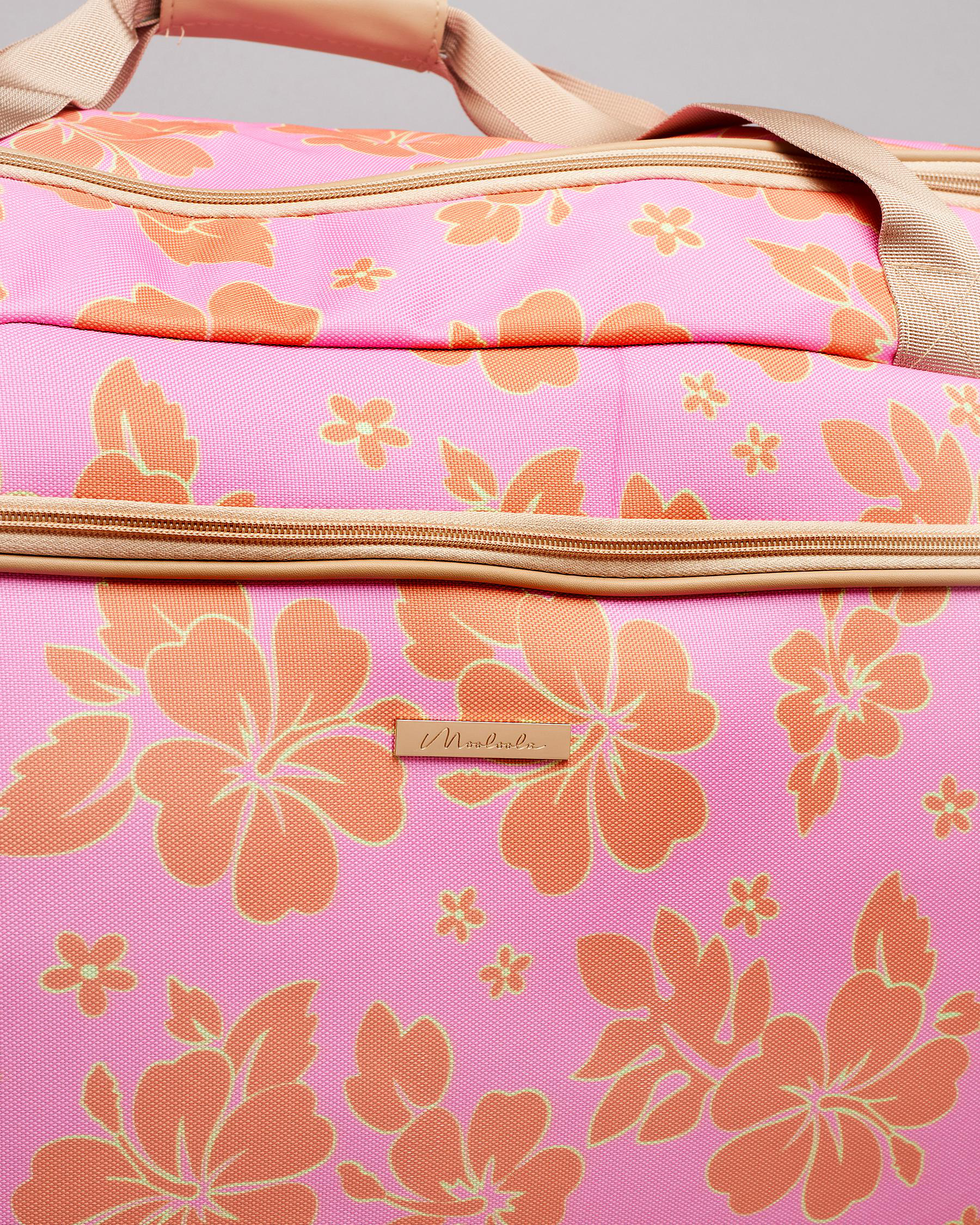 Shop Mooloola Honolulu Large Wheeled Travel Bag In Pink/orange Fast