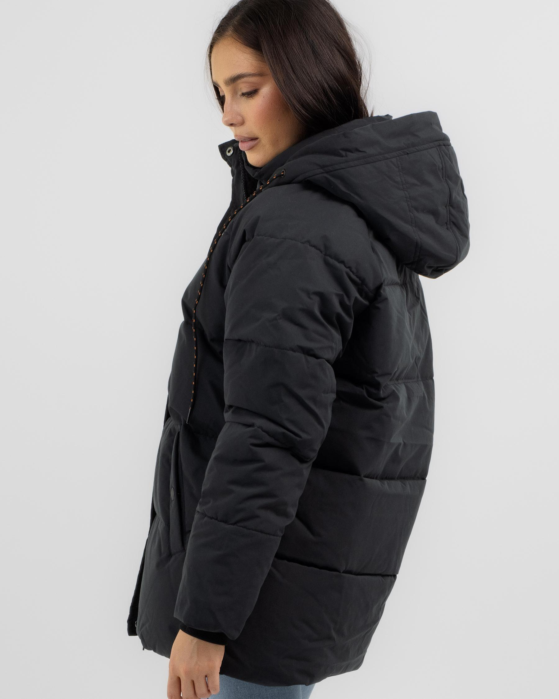 Billabong Artic Shores Hooded Puffer Jacket In Black - FREE* Shipping ...