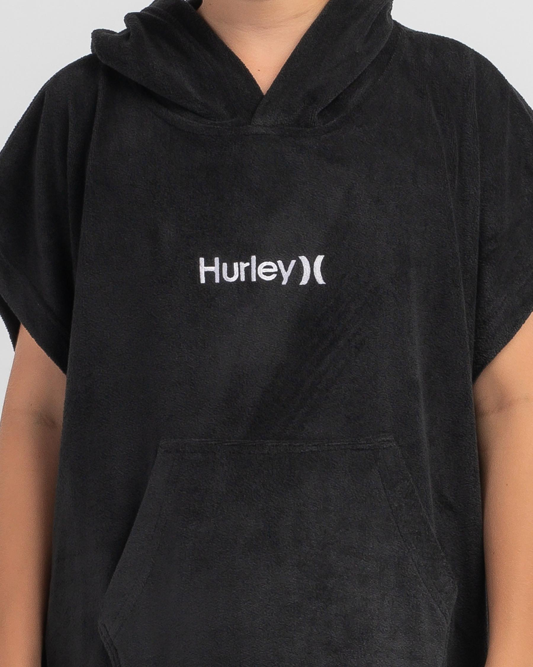 Hurley Boys' OAO Hooded Towel In 023 City Beach New Zealand