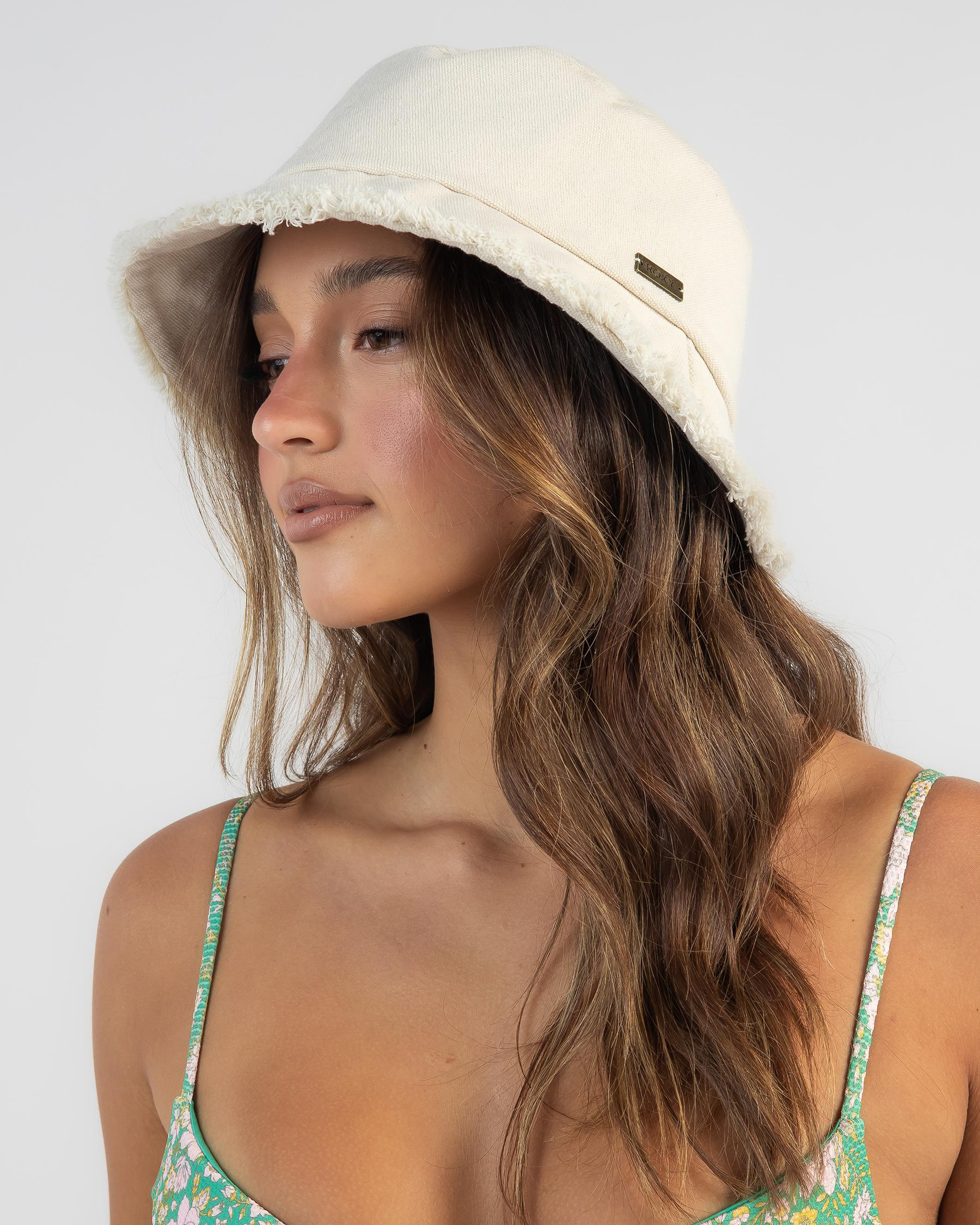 Shop Roxy Victim of Love Bucket Hat In Tapioca Fast Shipping & Easy
