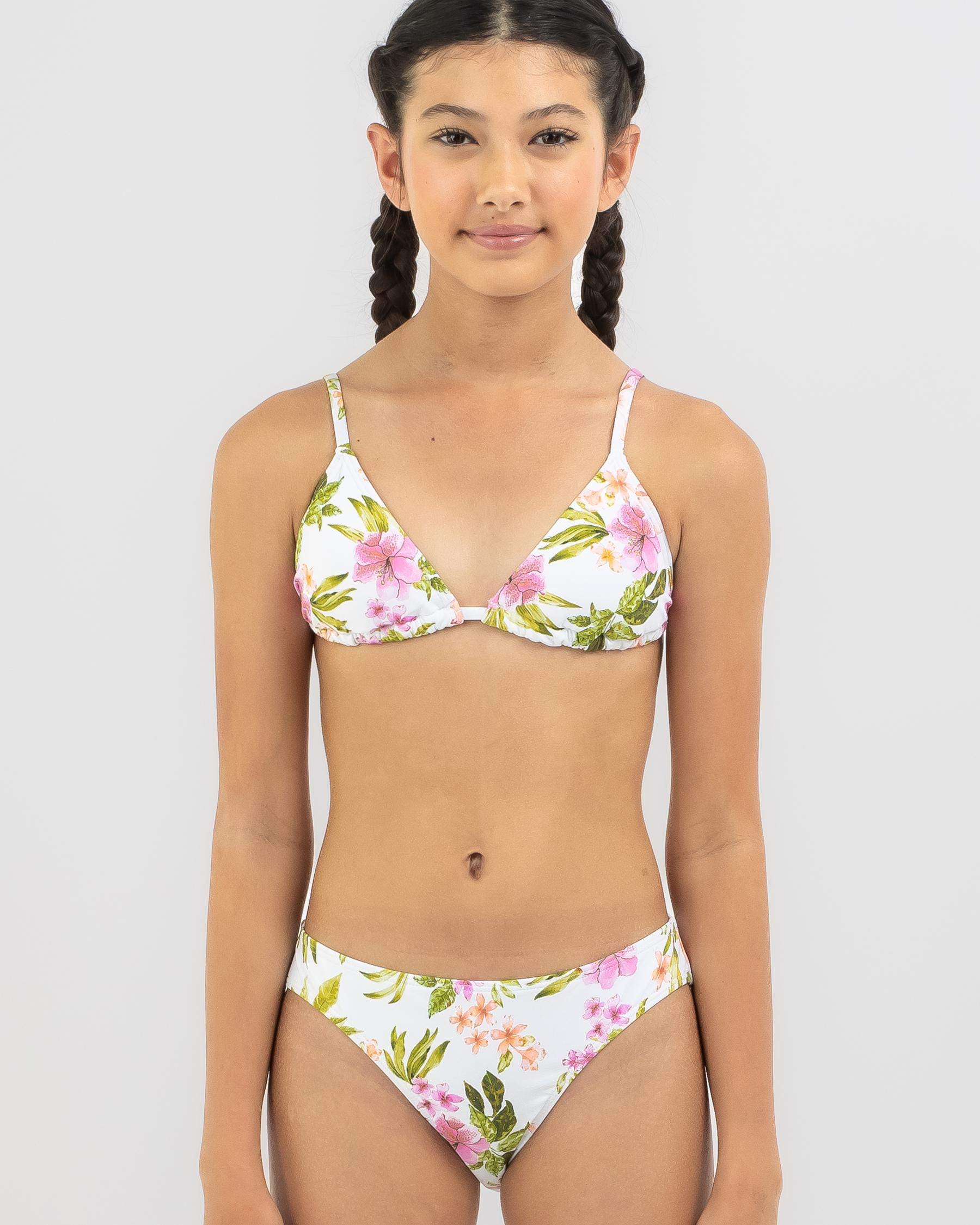 Calling tweens and teens 🌸👙🌺👗🏖️🌊 Indulge in the ultimate summer style  with our Marigold Stripe Triangle Bikini and co