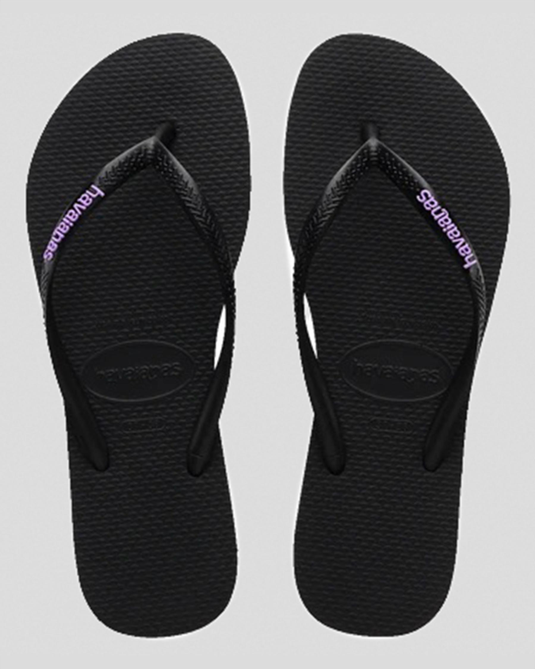 Slim Rubber Logo Thongs