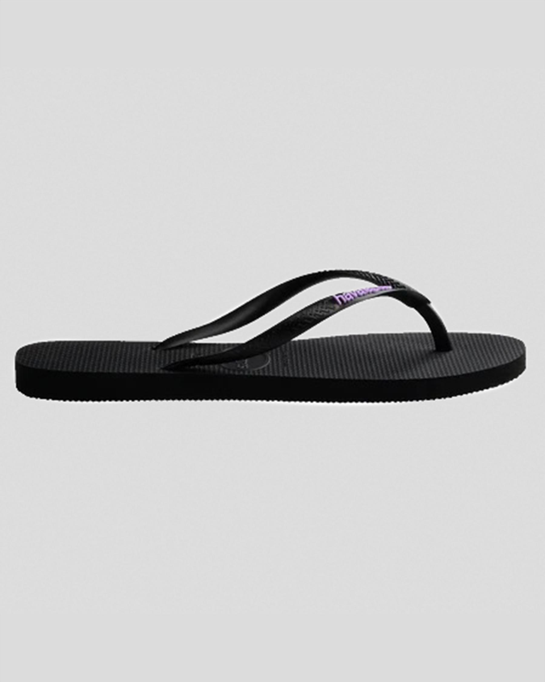 Slim Rubber Logo Thongs