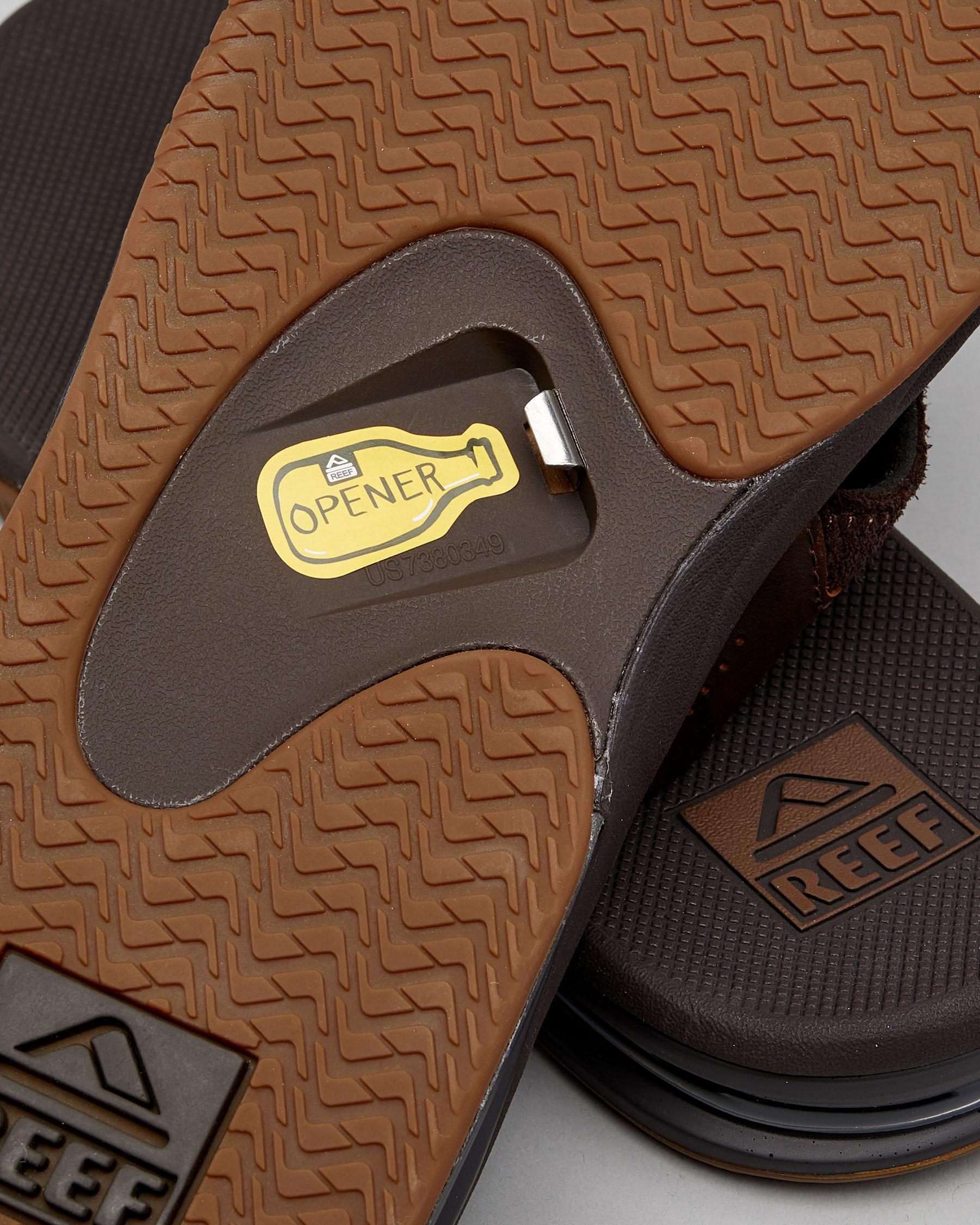 Leather Fanning Dab Thongs