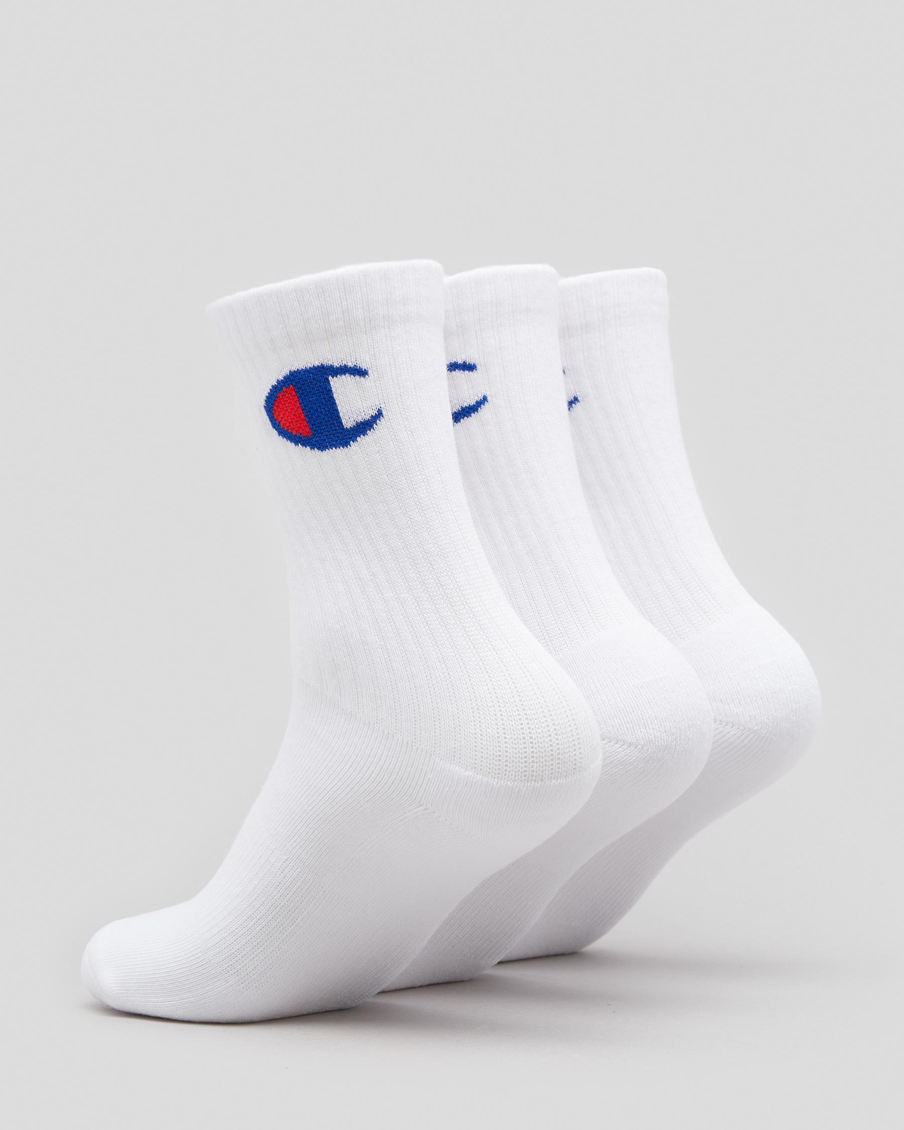 Large Sport C Logo Crew Socks 3 Pack