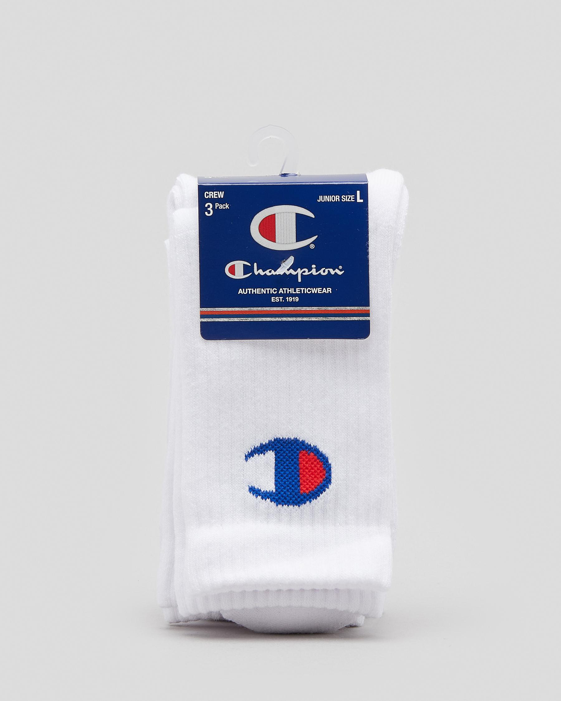 Large Sport C Logo Crew Socks 3 Pack