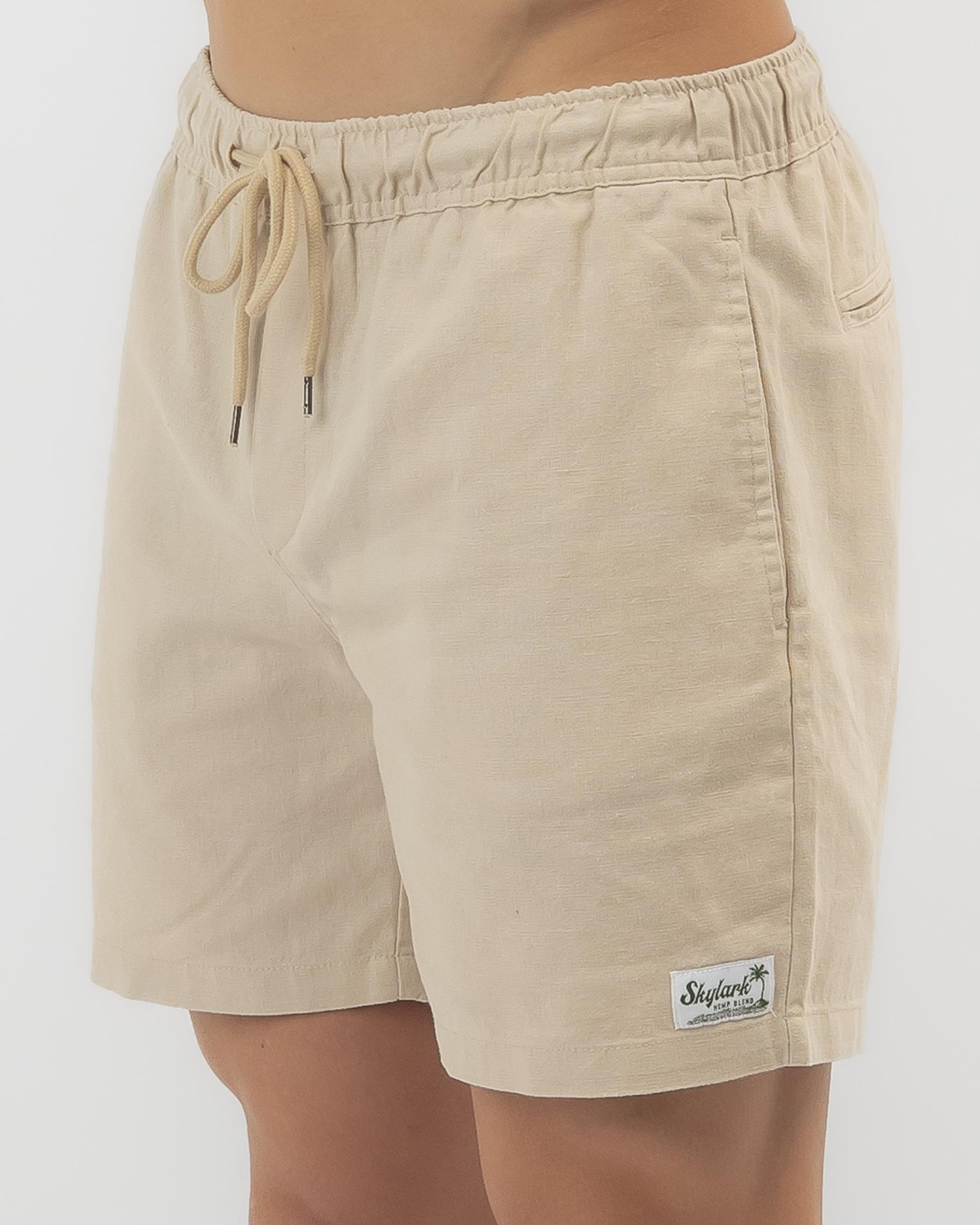 Hemp Elastic Waist Shorts