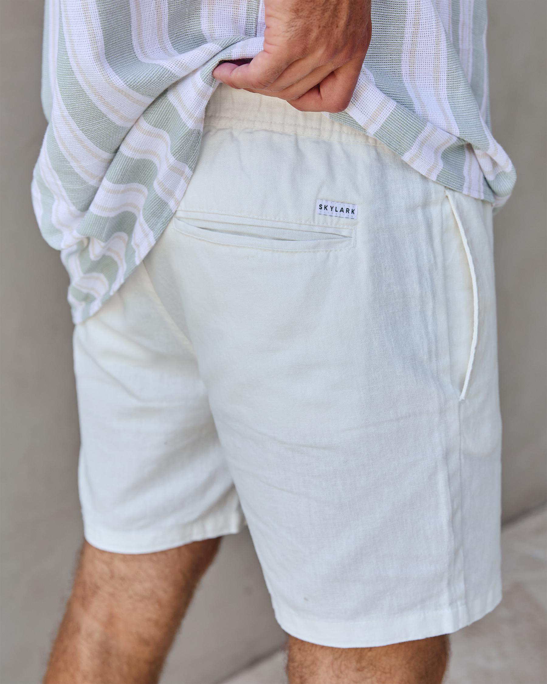 Hemp Elastic Waist Shorts