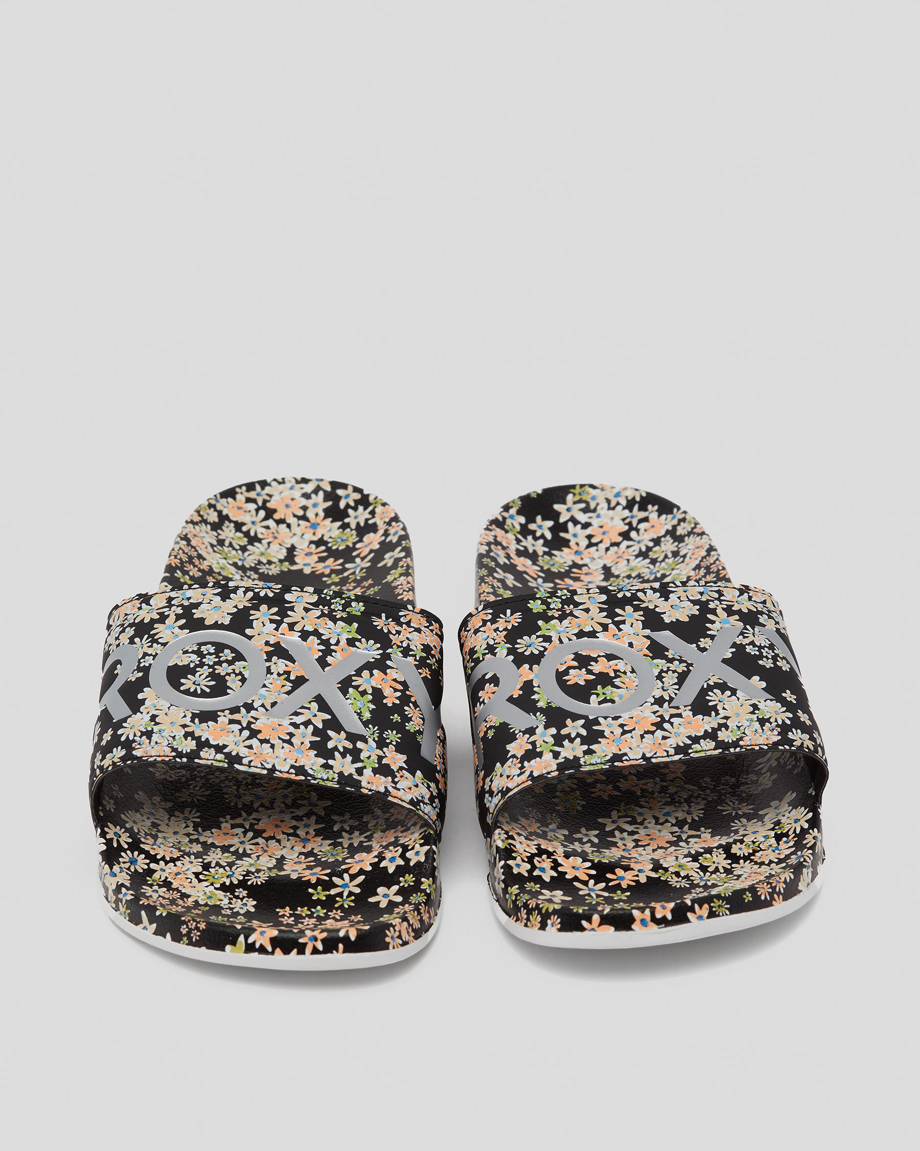 Roxy Slippy Printed Slide Sandals