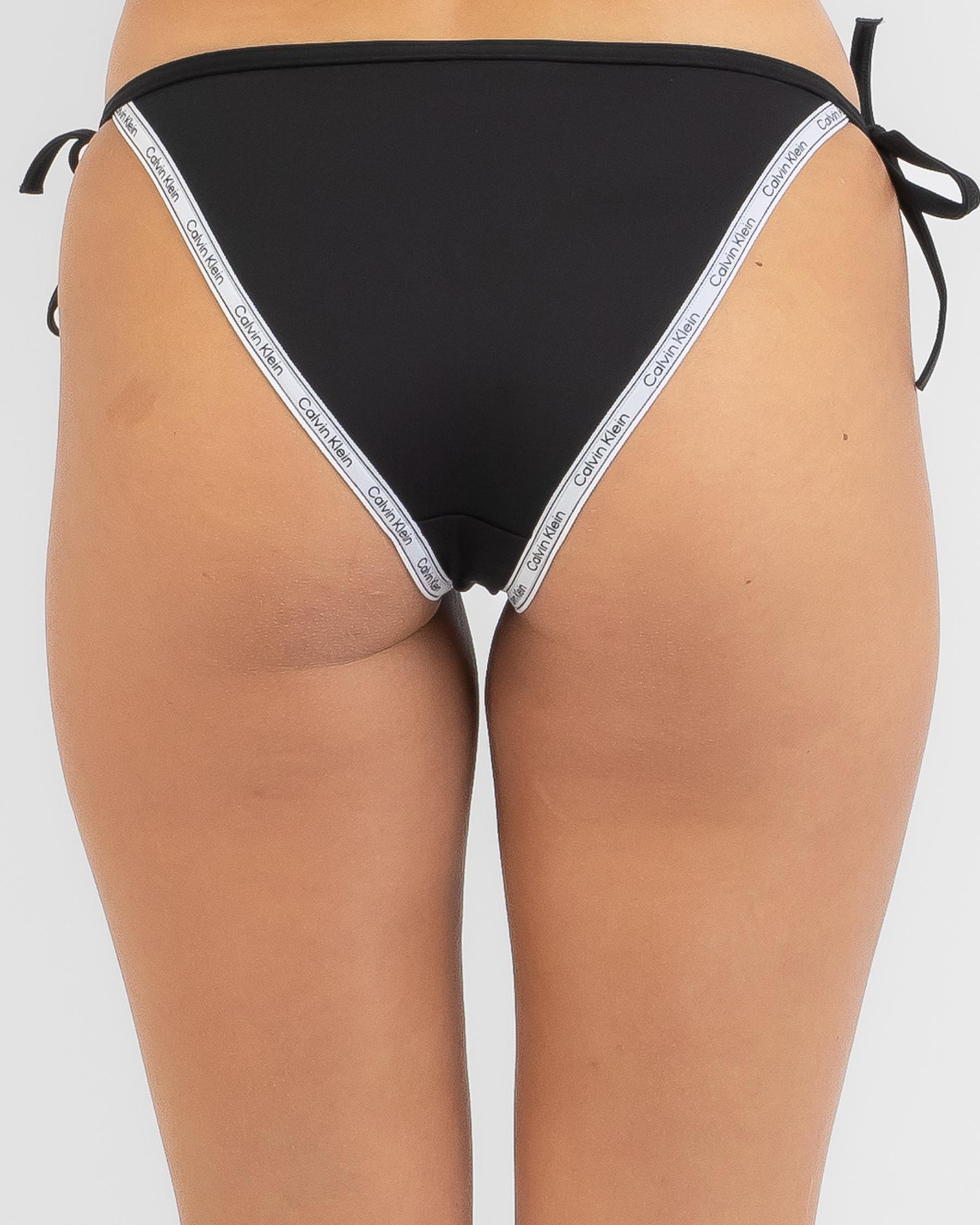 Core Logo Tape String Side Tie Bikini Bottom