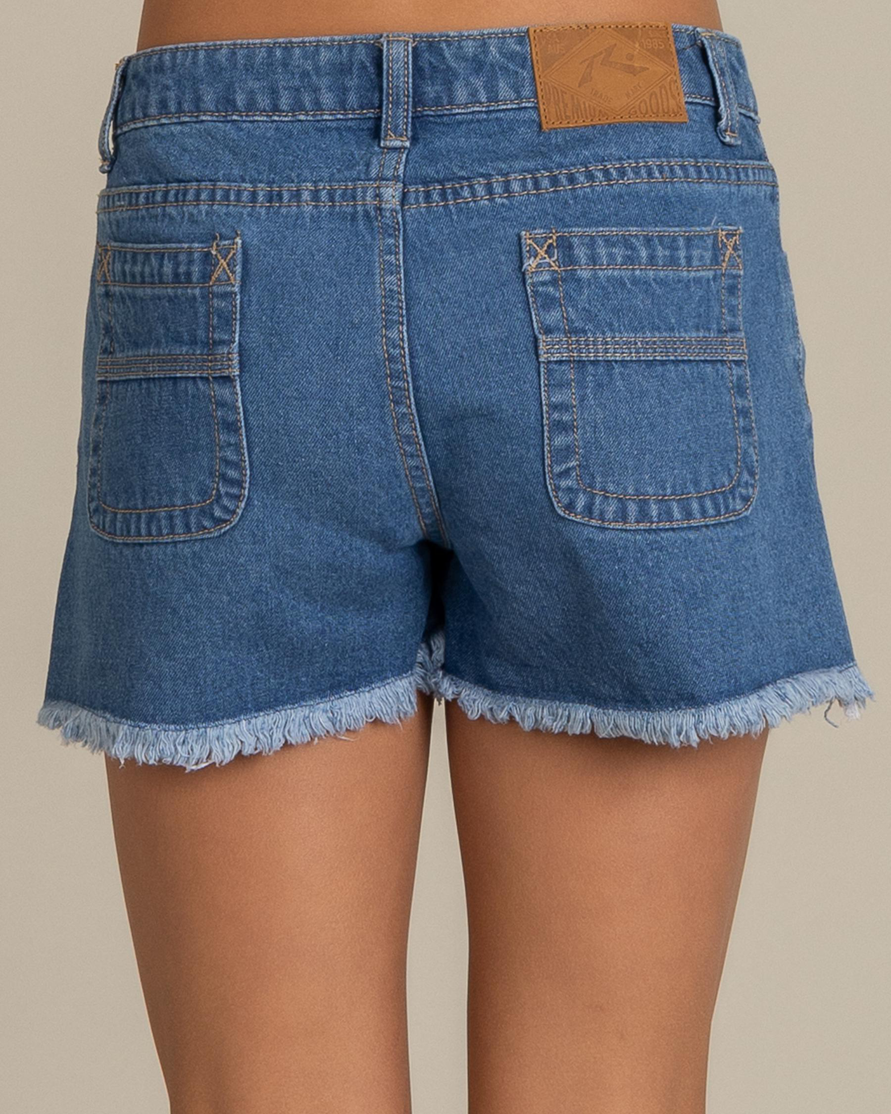 Penny Kick Flare Denim Shorts