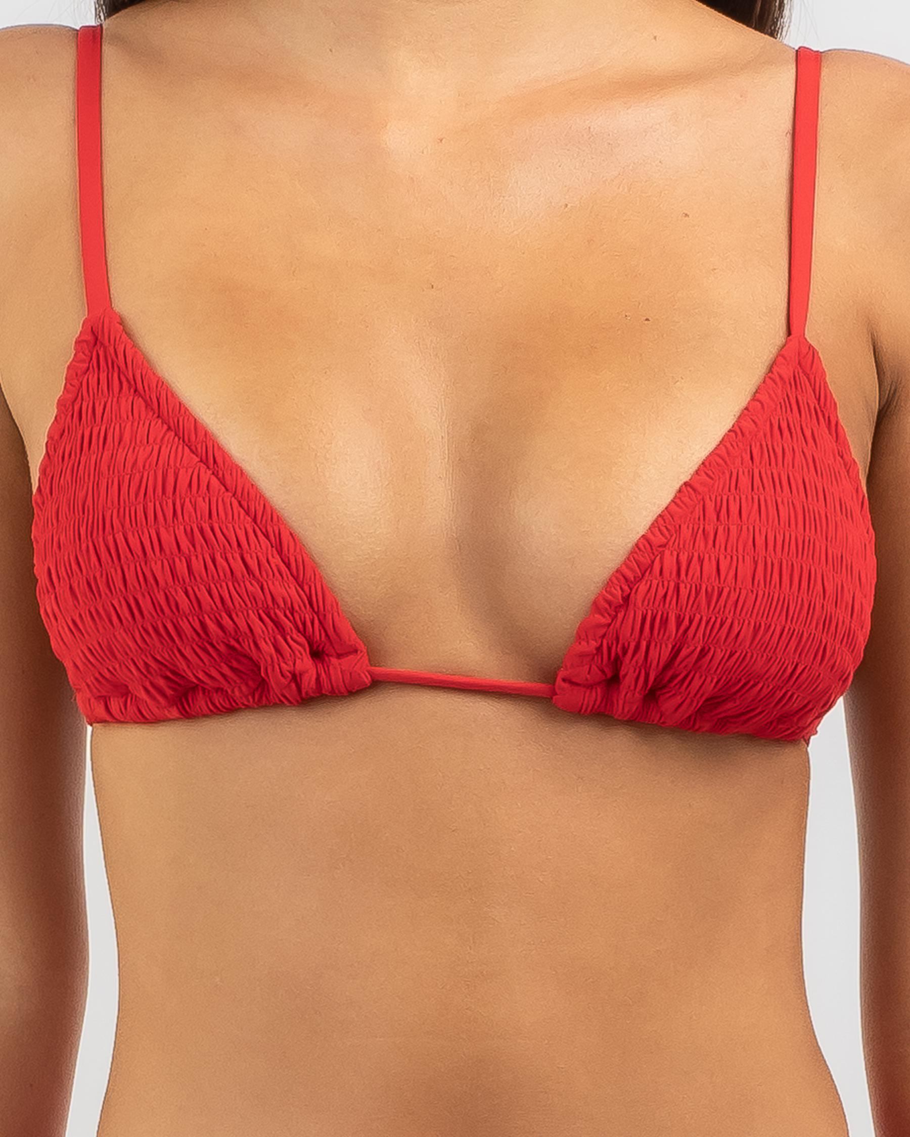 Zendaya Shirred Triangle Bikini Top