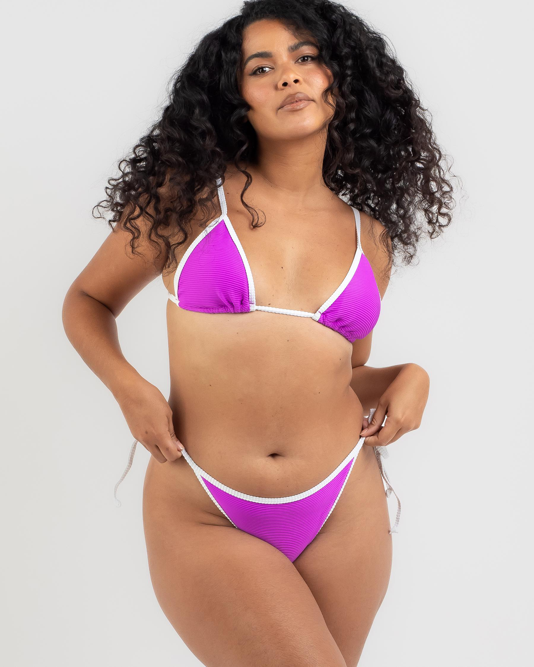 Neve Rib Cheeky Tie Bikini Bottom