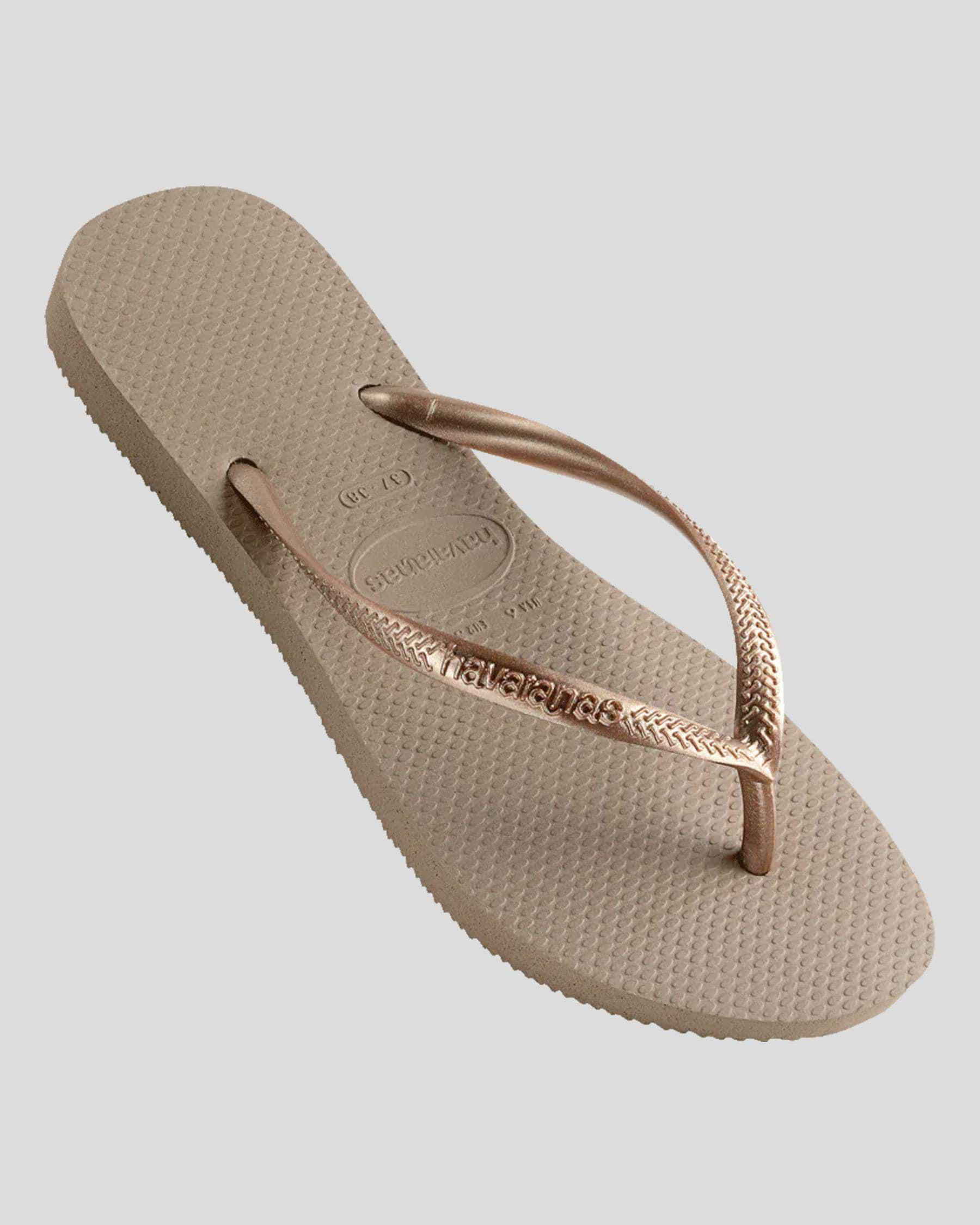 Slim Metallic Thongs