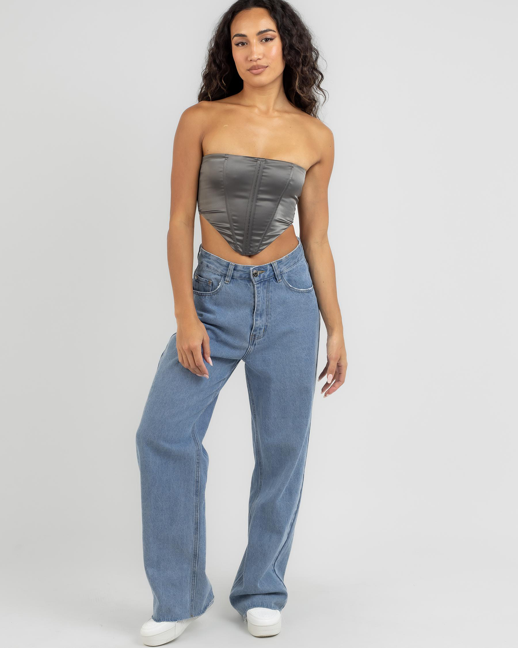 Isabella Satin Corset Top