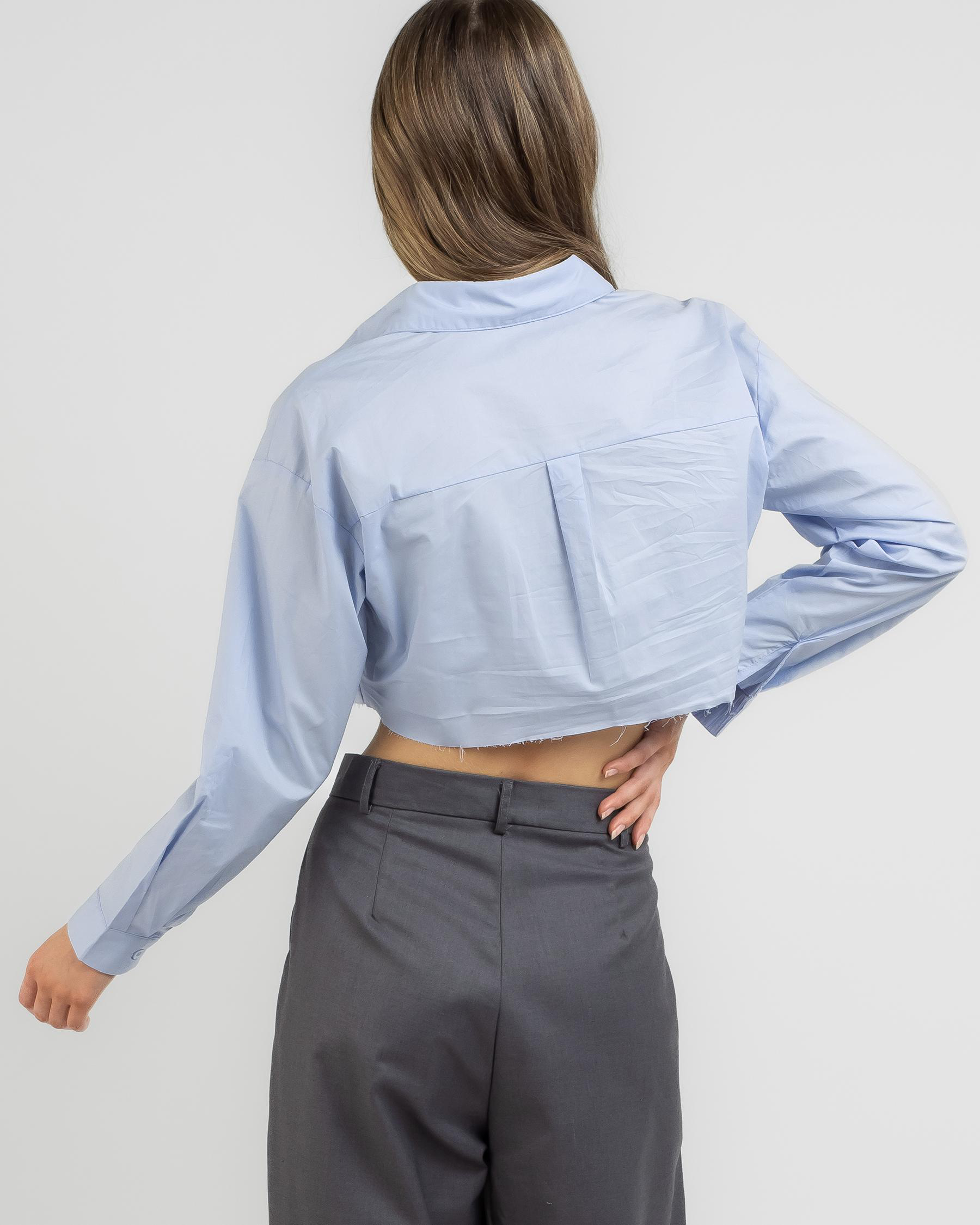 Out Of Office Cropped Shirt