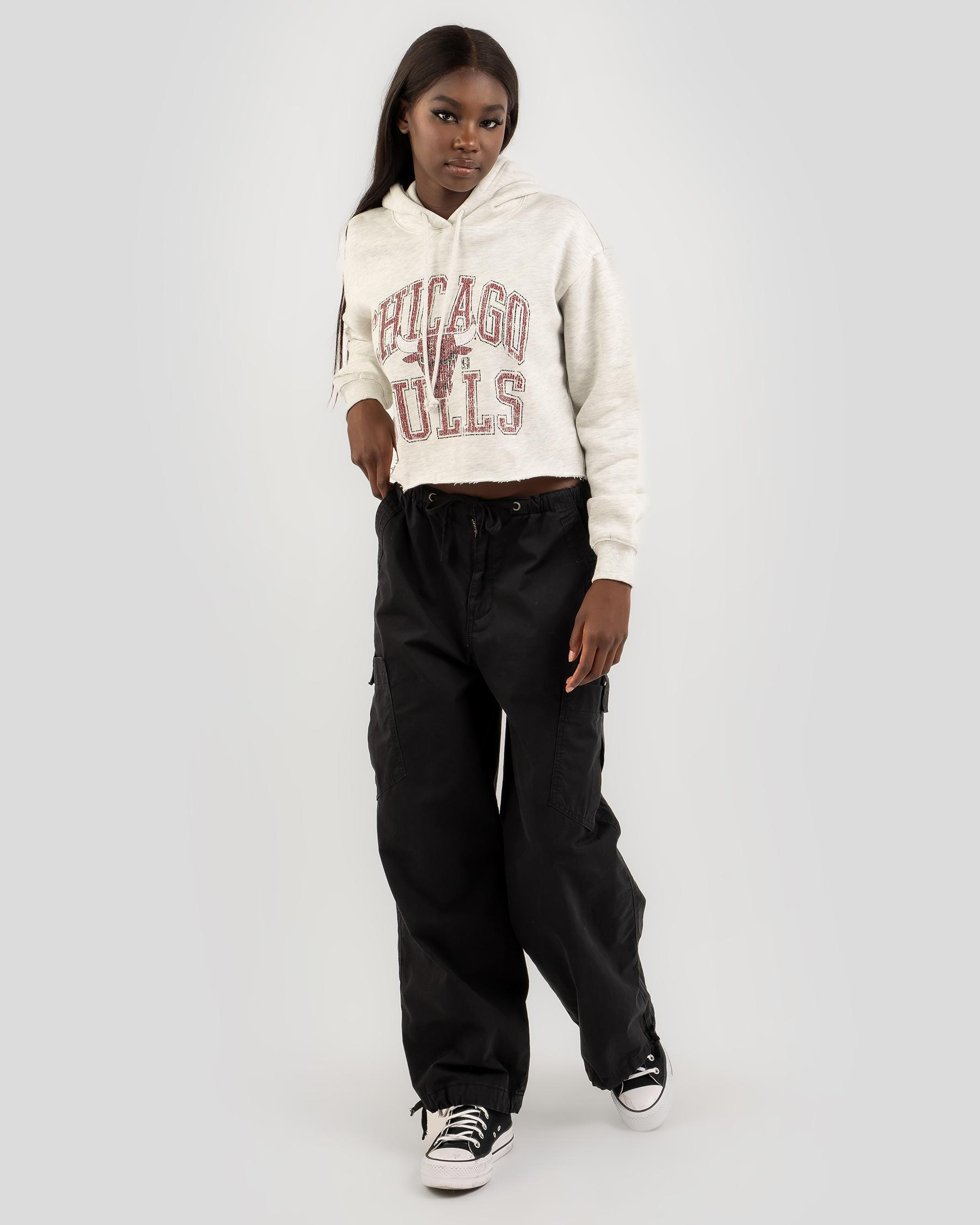 Arch Logo Crop Hoodie