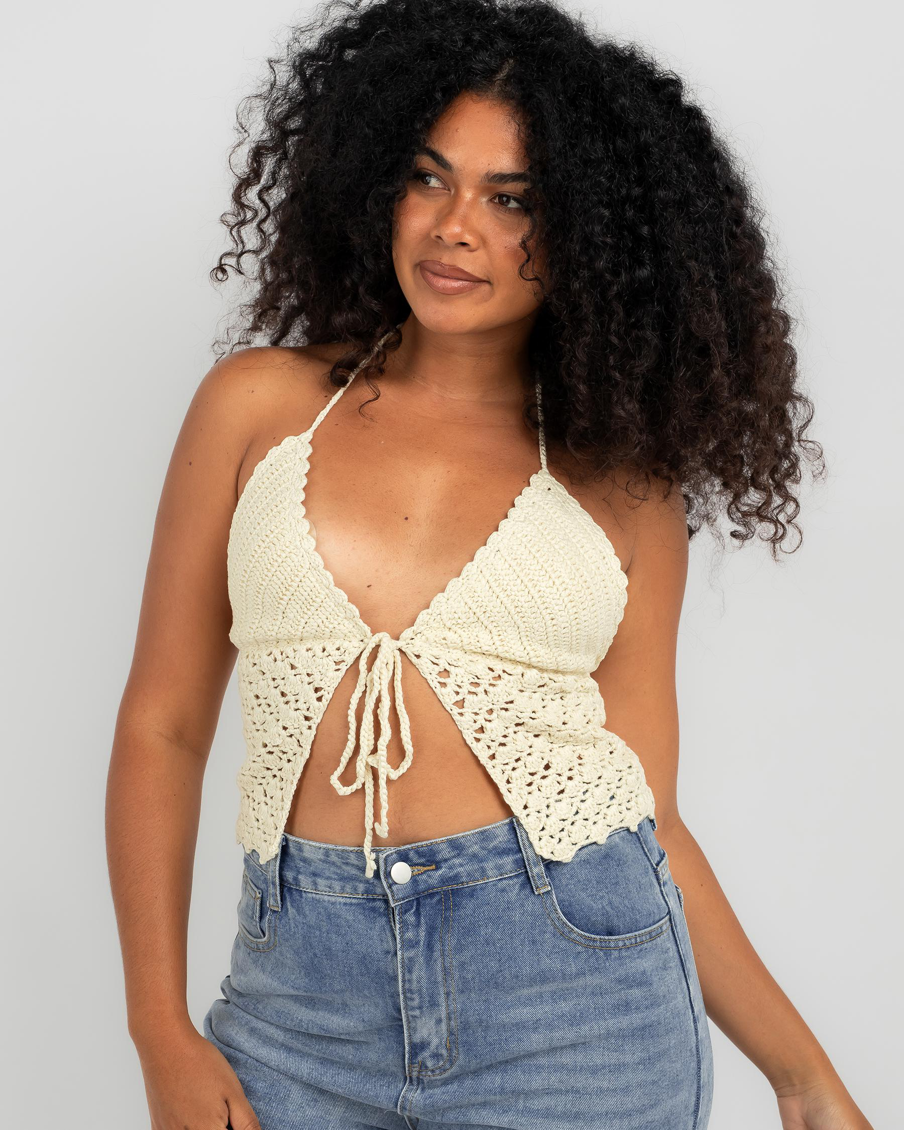 Misty Crochet Halter Top