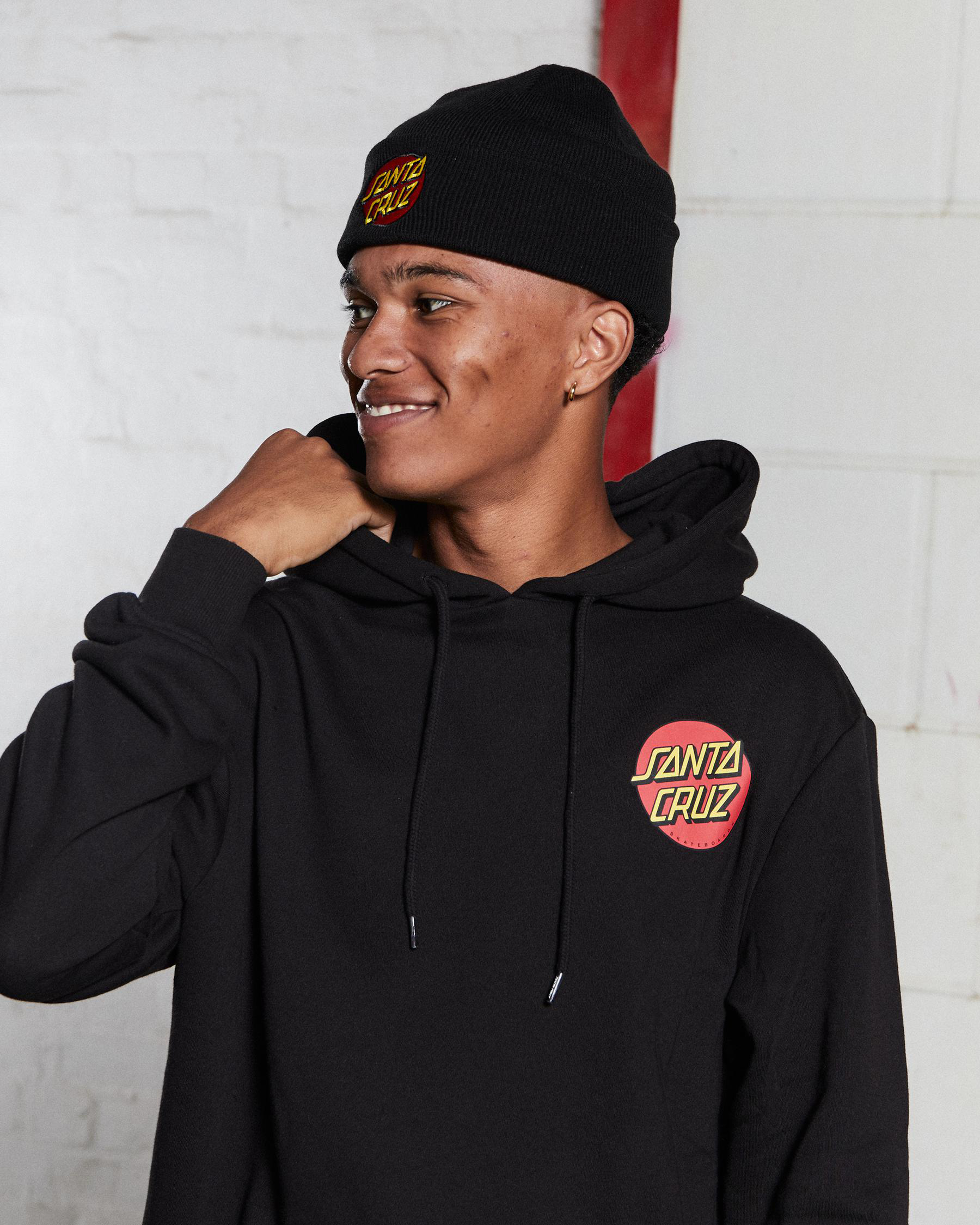 Classic Dot Patch Cuff Beanie