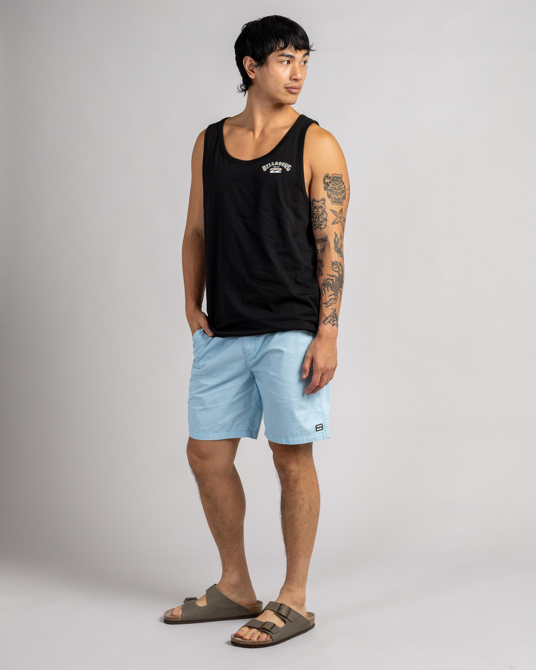 Slub Elastic Walk Shorts