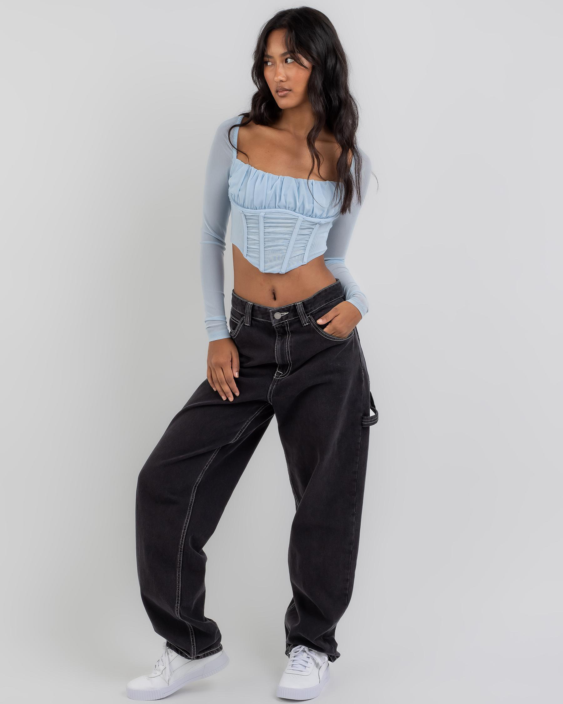 Be Sweet Long Sleeve Corset Top