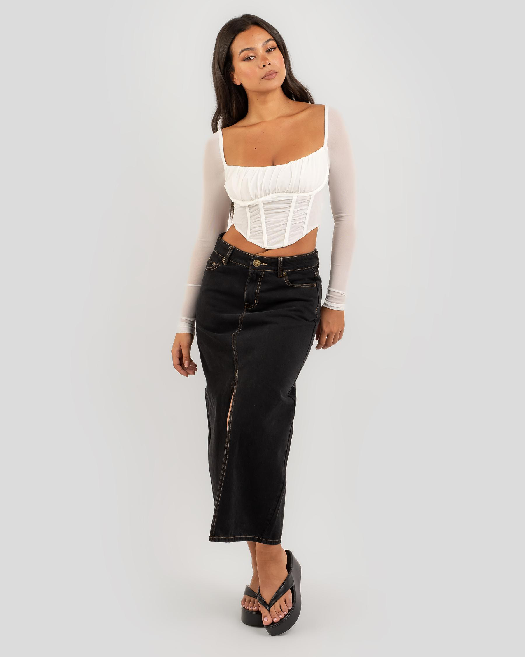 Be Sweet Long Sleeve Corset Top