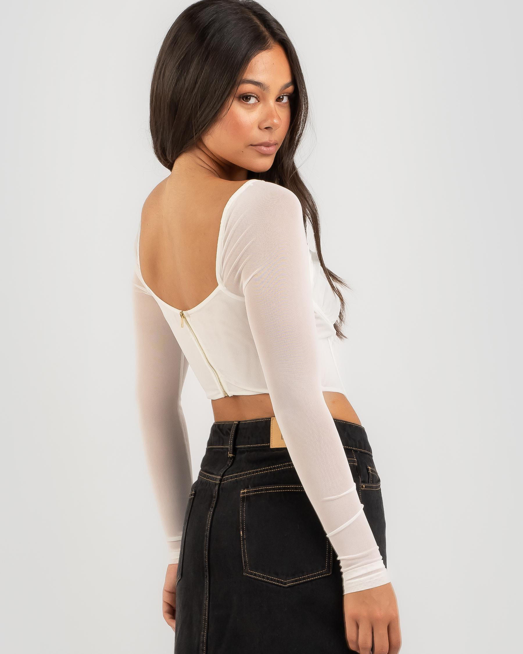 Be Sweet Long Sleeve Corset Top