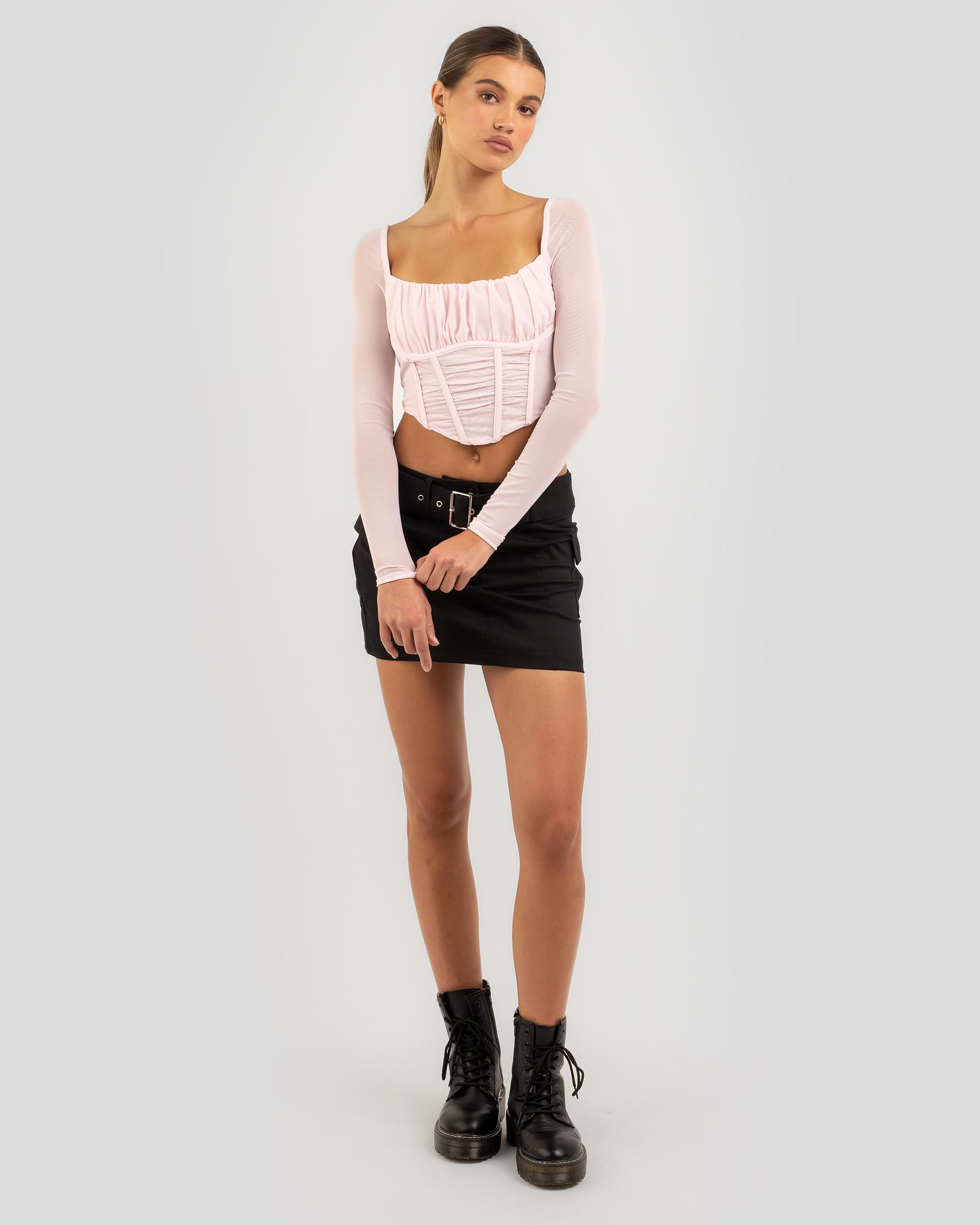 Be Sweet Long Sleeve Corset Top