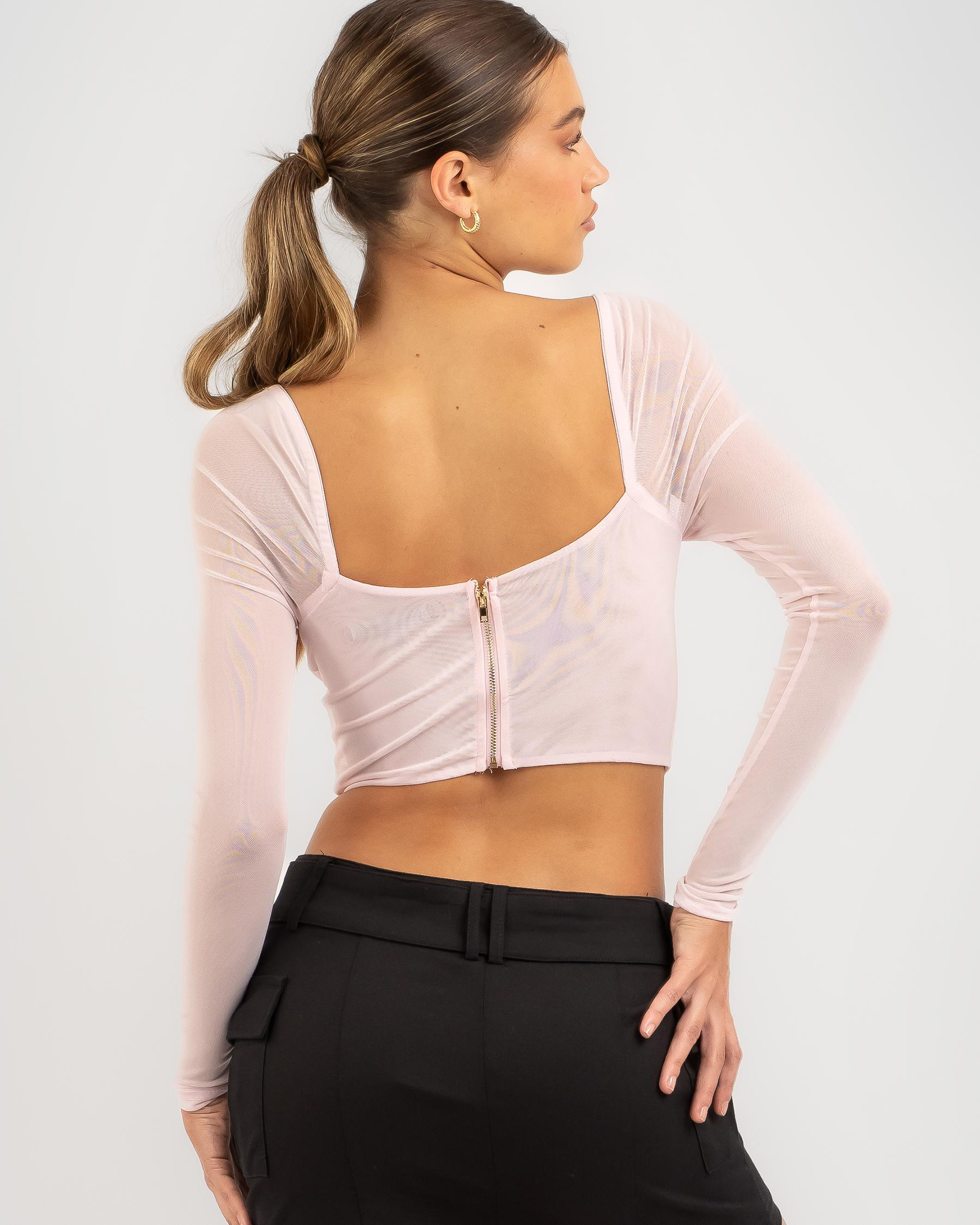 Be Sweet Long Sleeve Corset Top