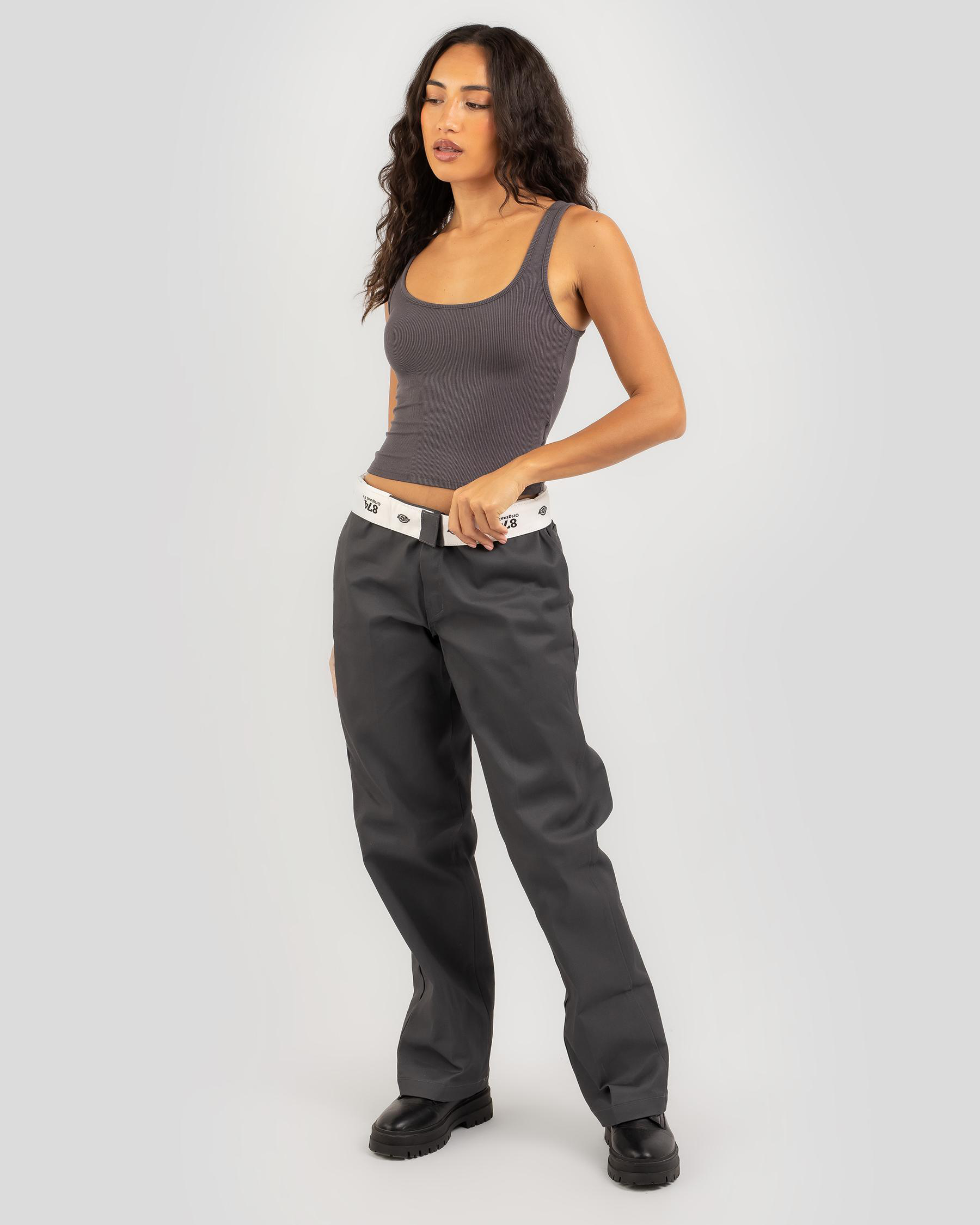 Basic Scoop Neck Rib Tank Top