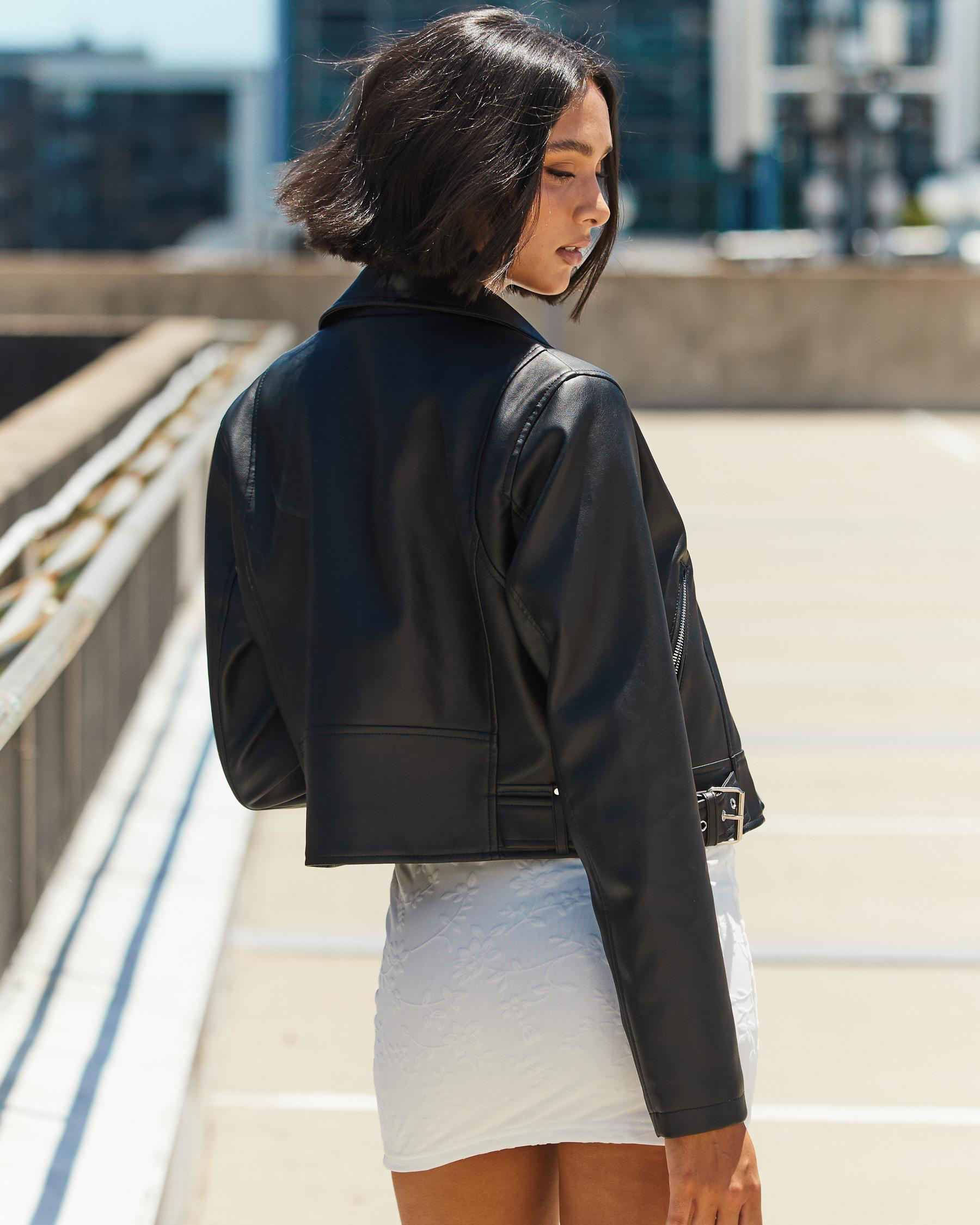 Sandy Faux Leather Jacket