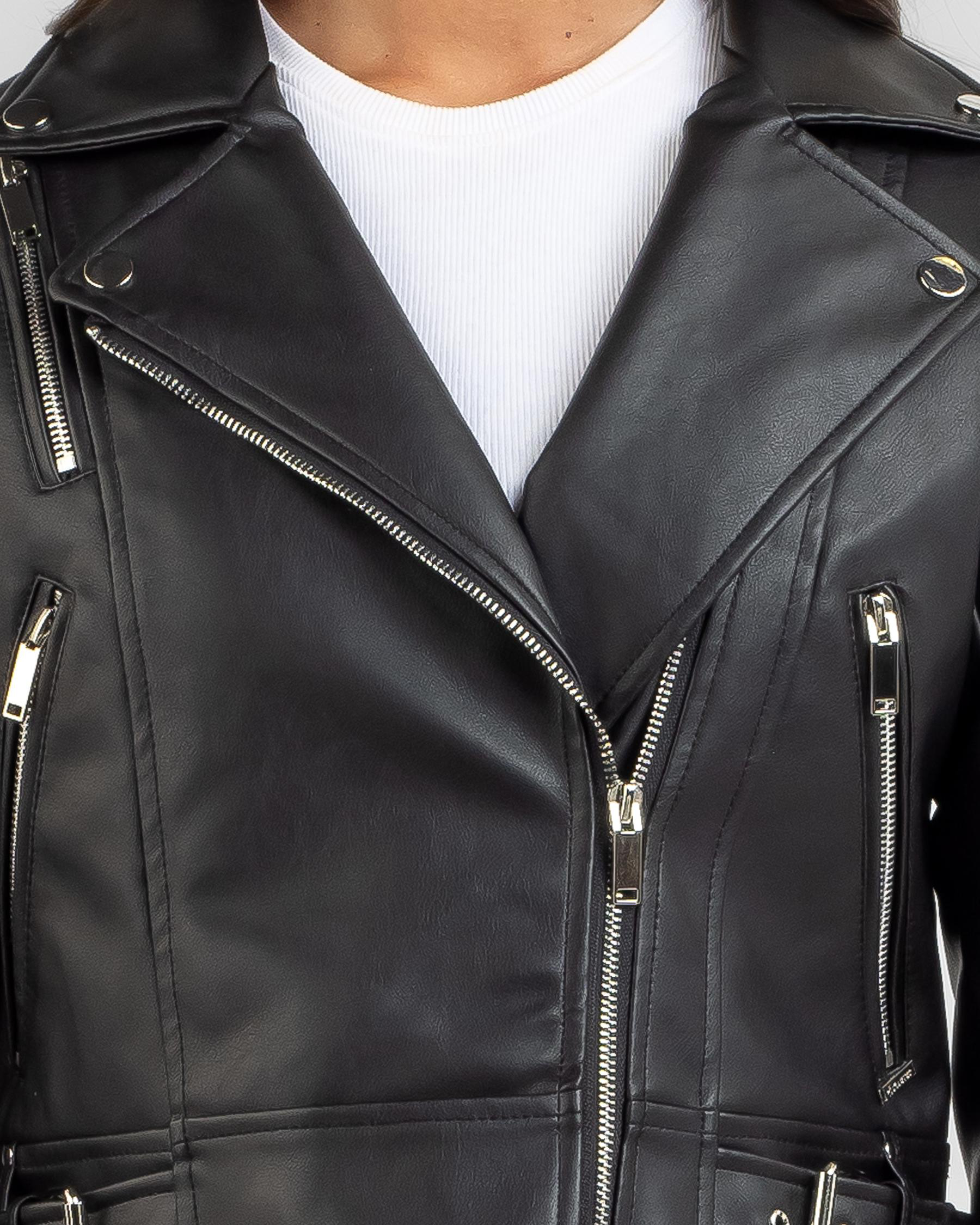 Sandy Faux Leather Jacket