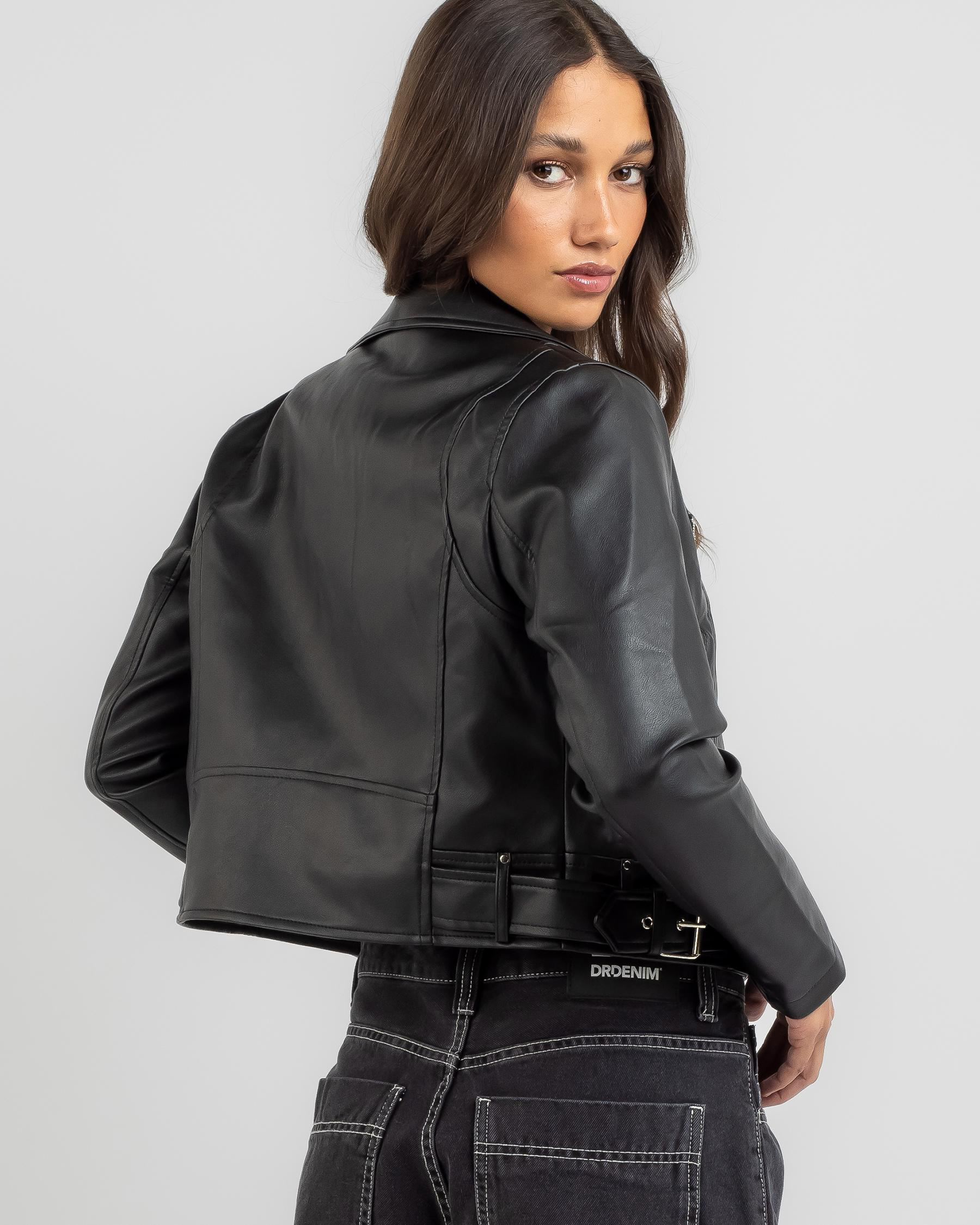 Sandy Faux Leather Jacket