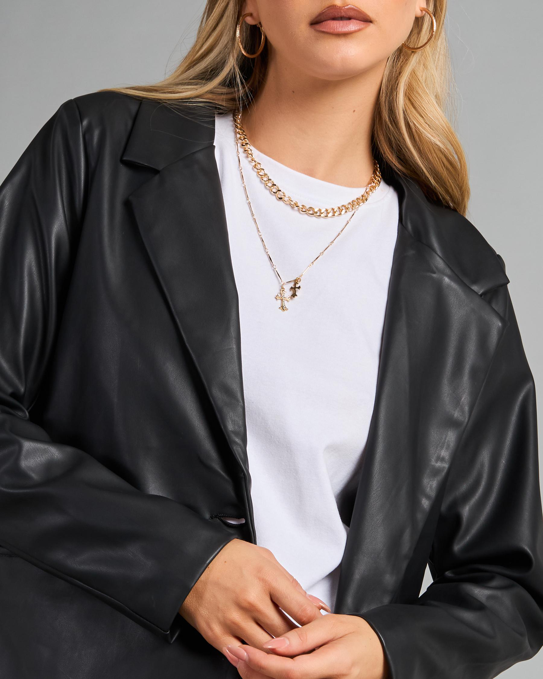 Danny Faux Leather Jacket