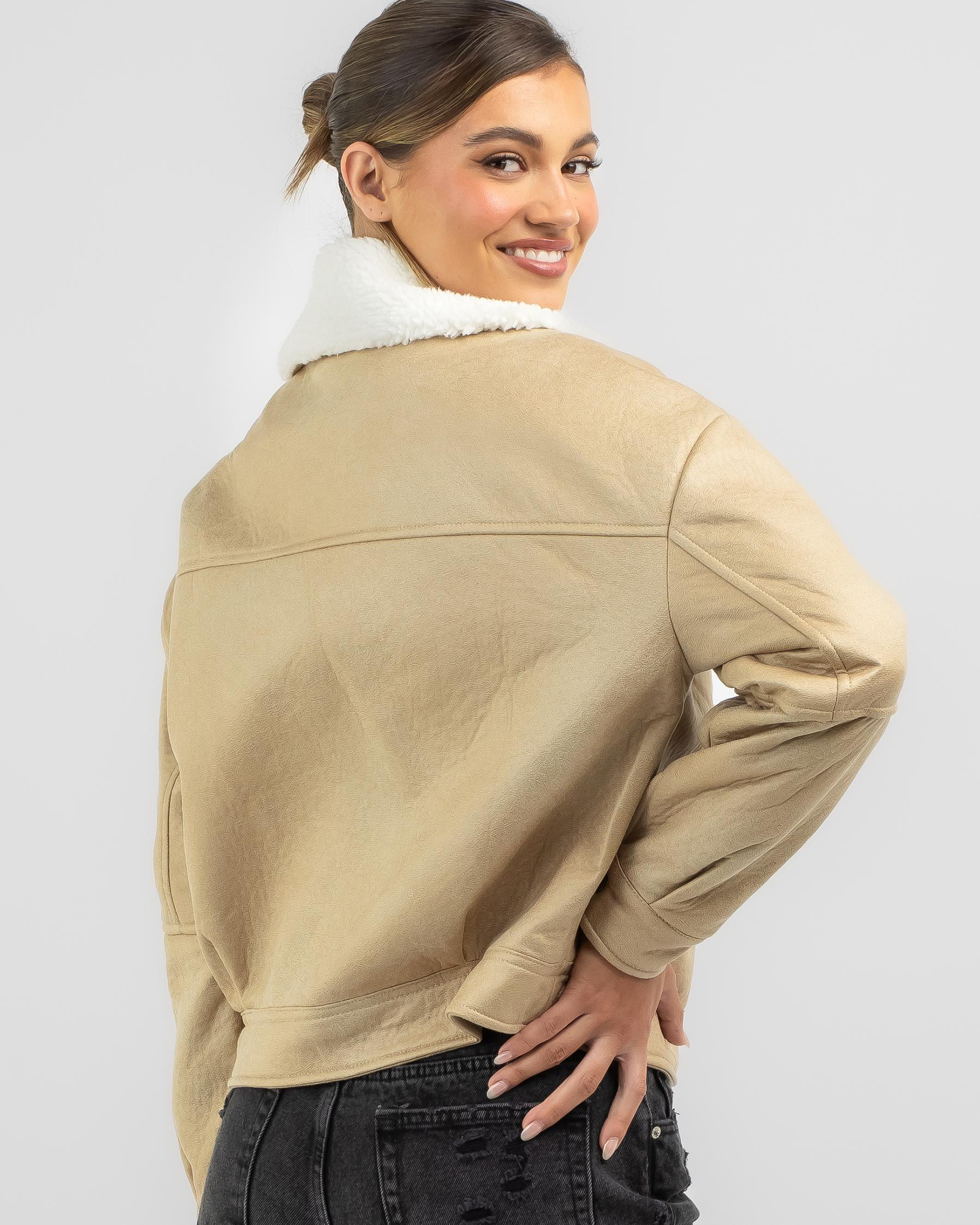 Frenchy Faux Leather Jacket