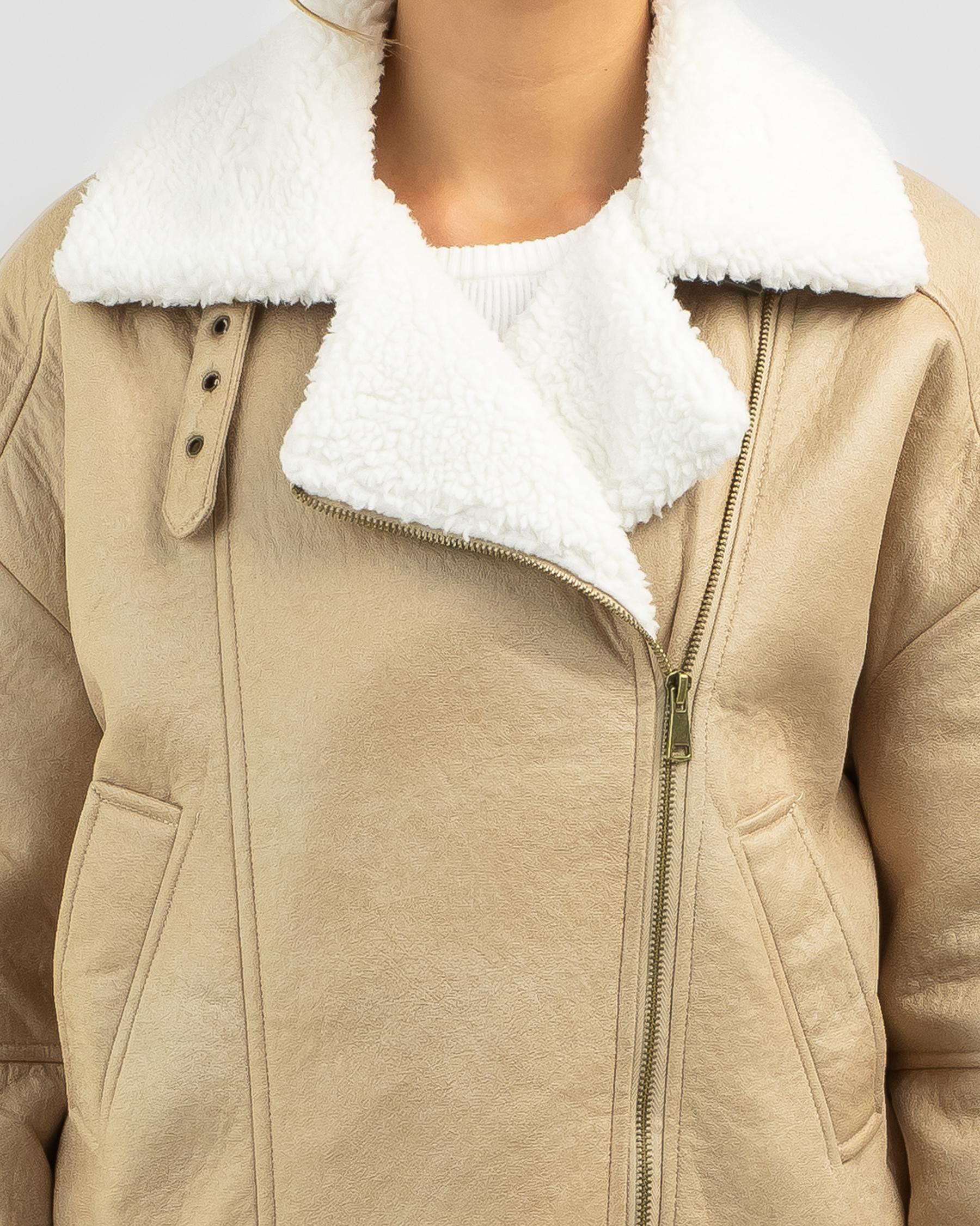 Frenchy Faux Leather Jacket