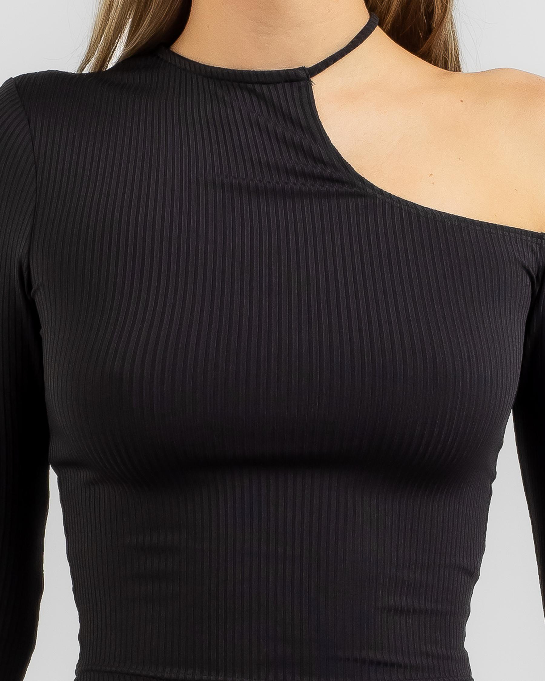 Carmen Cut Out Long Sleeve Top