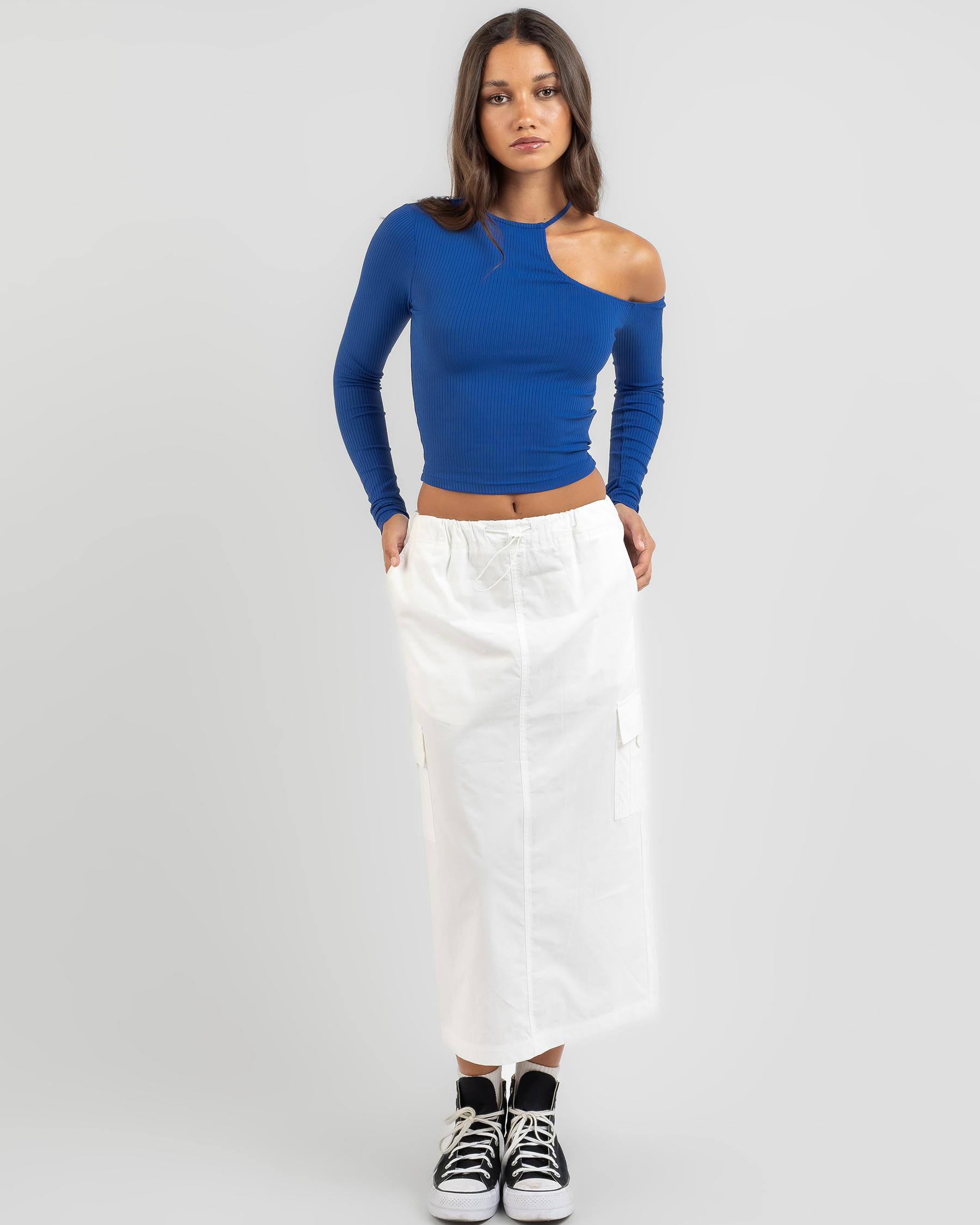 Carmen Cut Out Long Sleeve Top