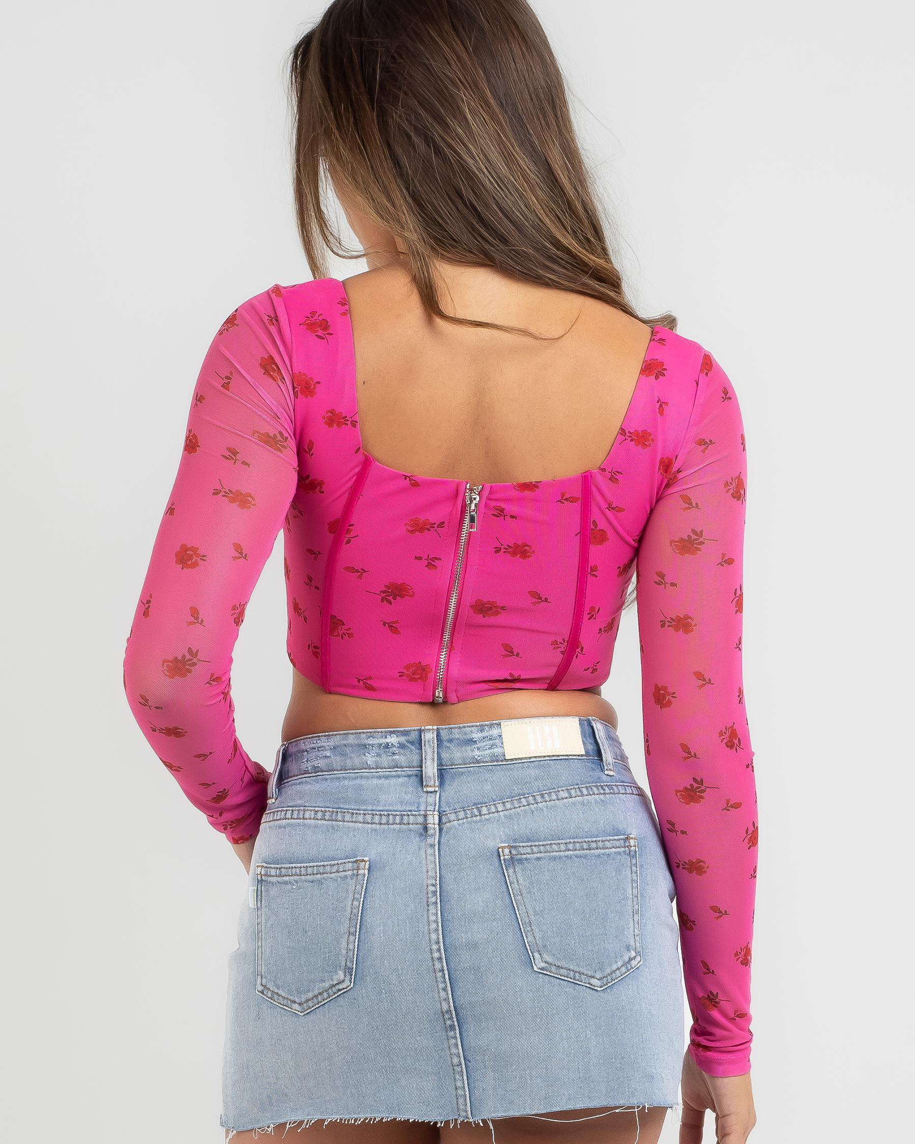 Jessie's Girl Mesh Corset Top