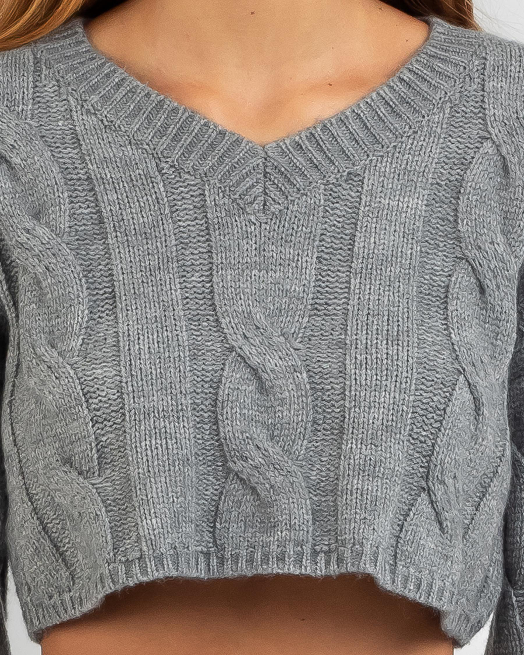 Library Date Crop Cable Knit Jumper