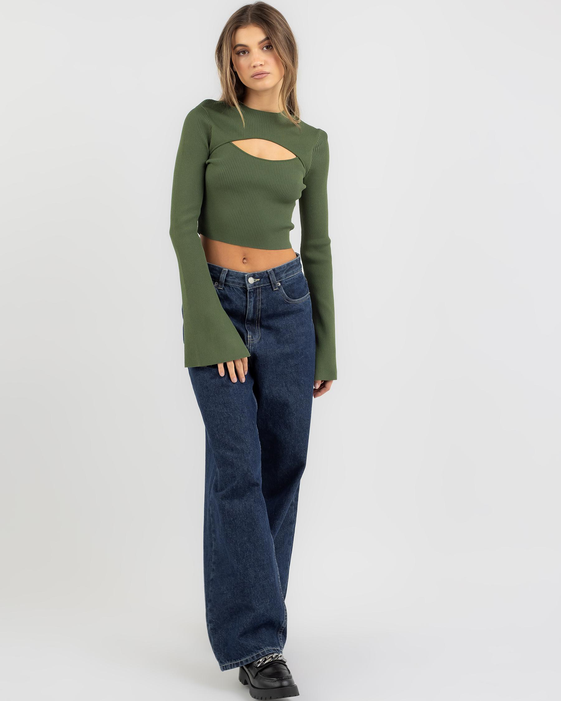 Amy Cut Out Long Sleeve Knit Top