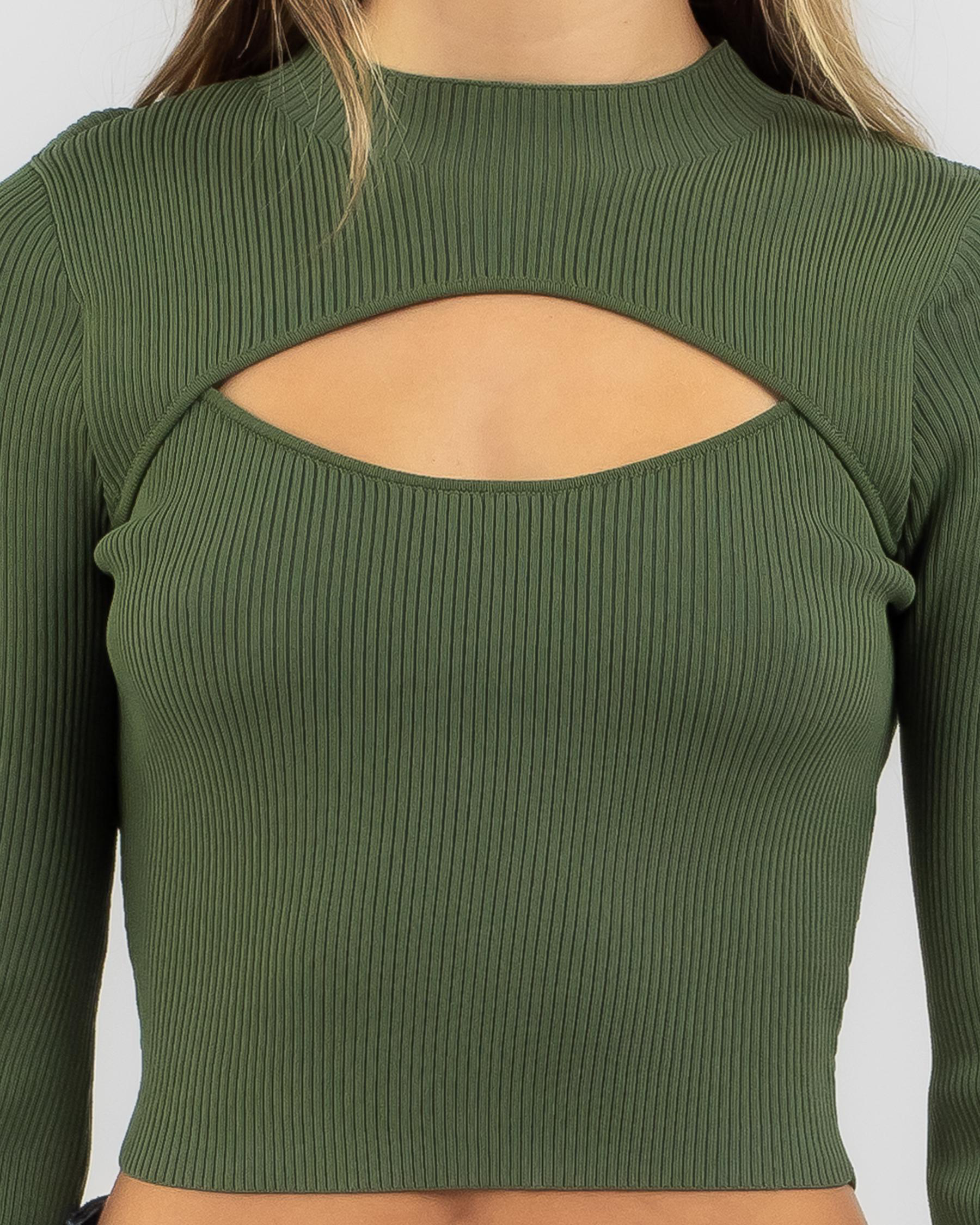 Amy Cut Out Long Sleeve Knit Top