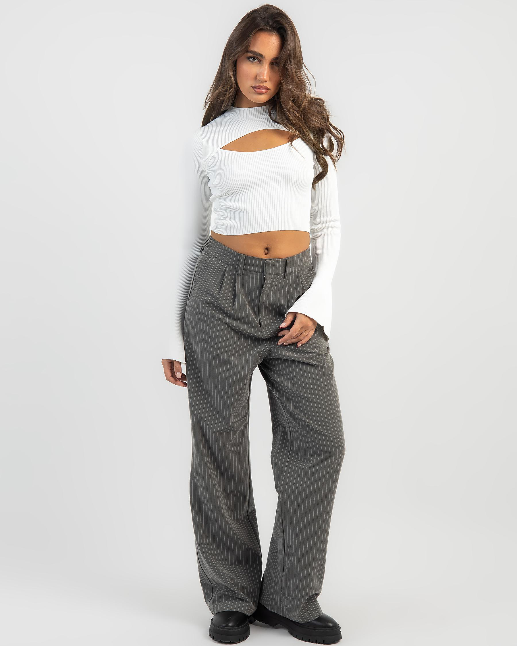 Amy Cut Out Long Sleeve Knit Top