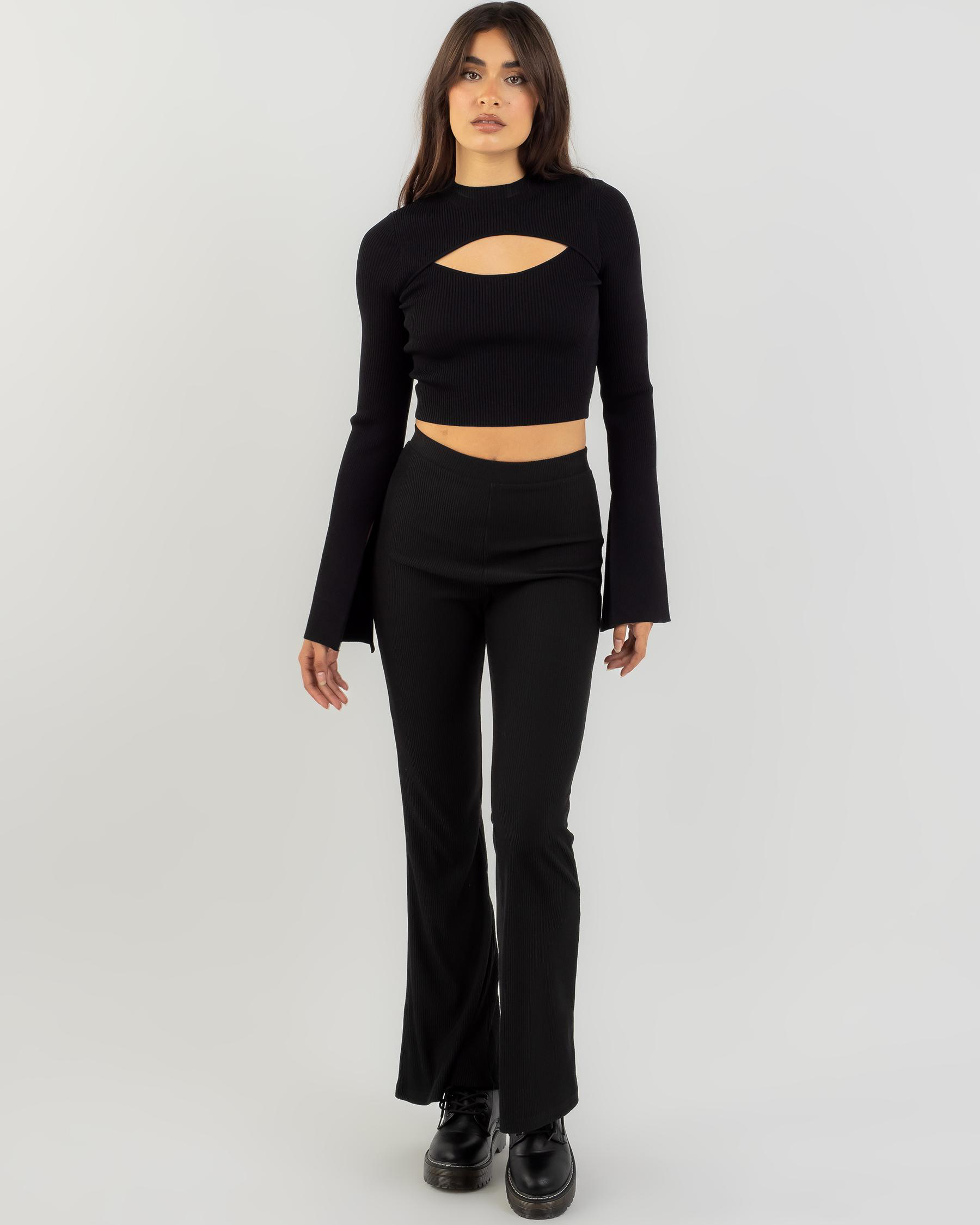 Amy Cut Out Long Sleeve Knit Top
