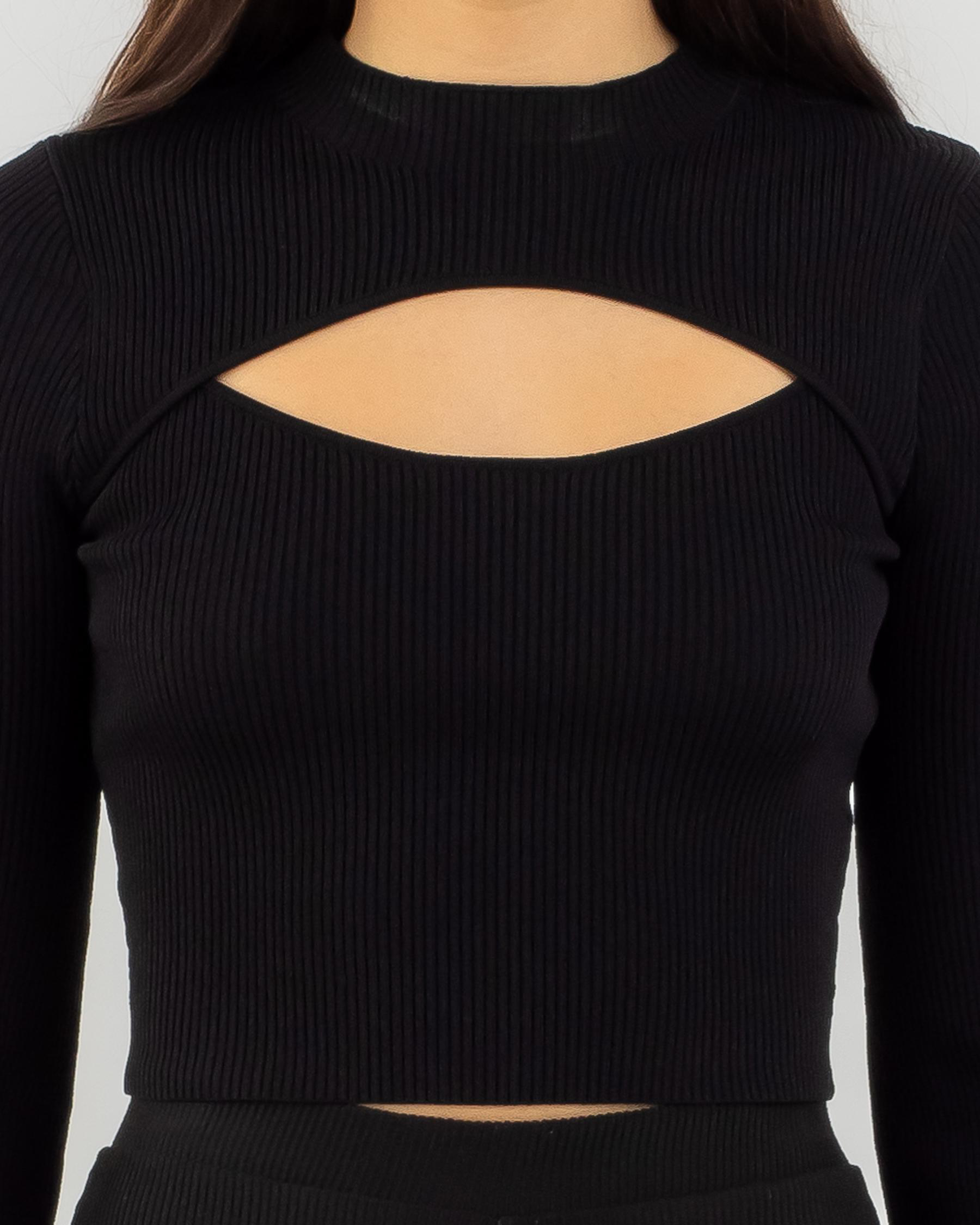 Amy Cut Out Long Sleeve Knit Top